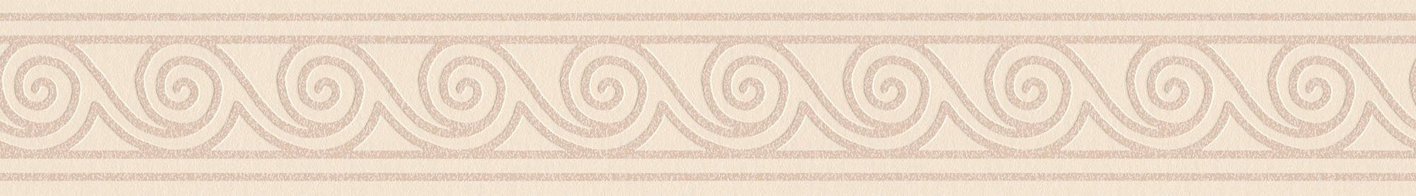 A.S. Création Borte selbstklebend Wellenmuster 5 m x 8 cm Beige-Creme günstig online kaufen