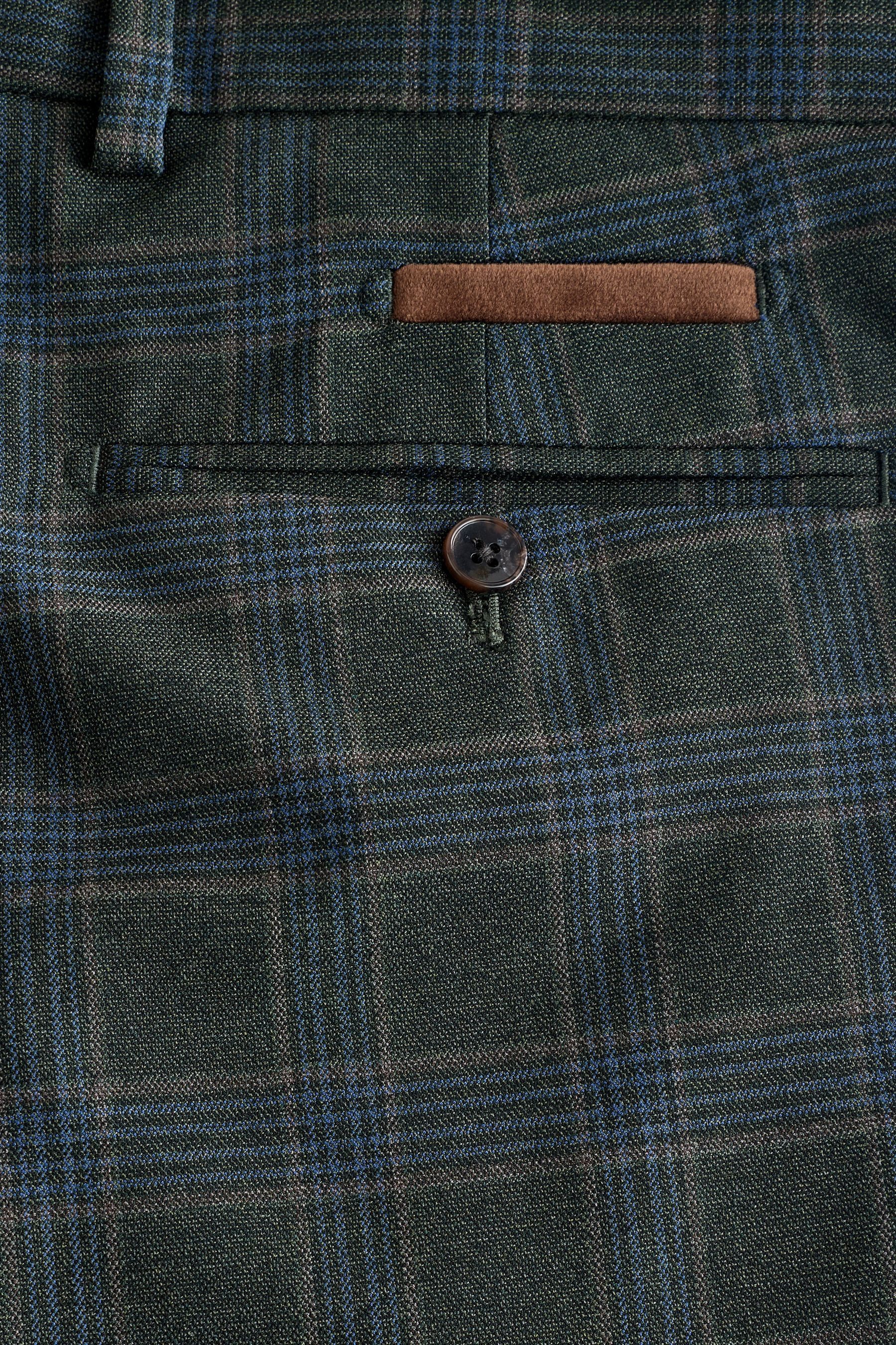 Next Anzughose Strukturierte Slim Fit Anzughose mit Karomuster (1-tlg)