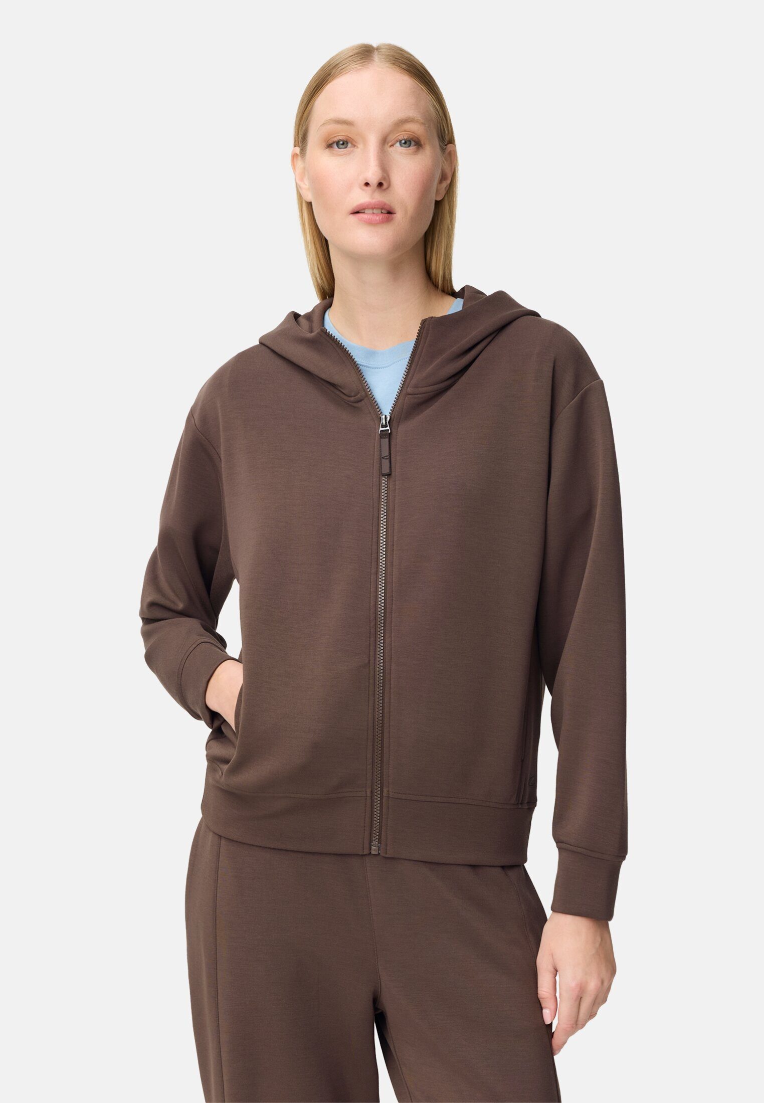 camel active Sweatjacke mit Kapuze Langarm