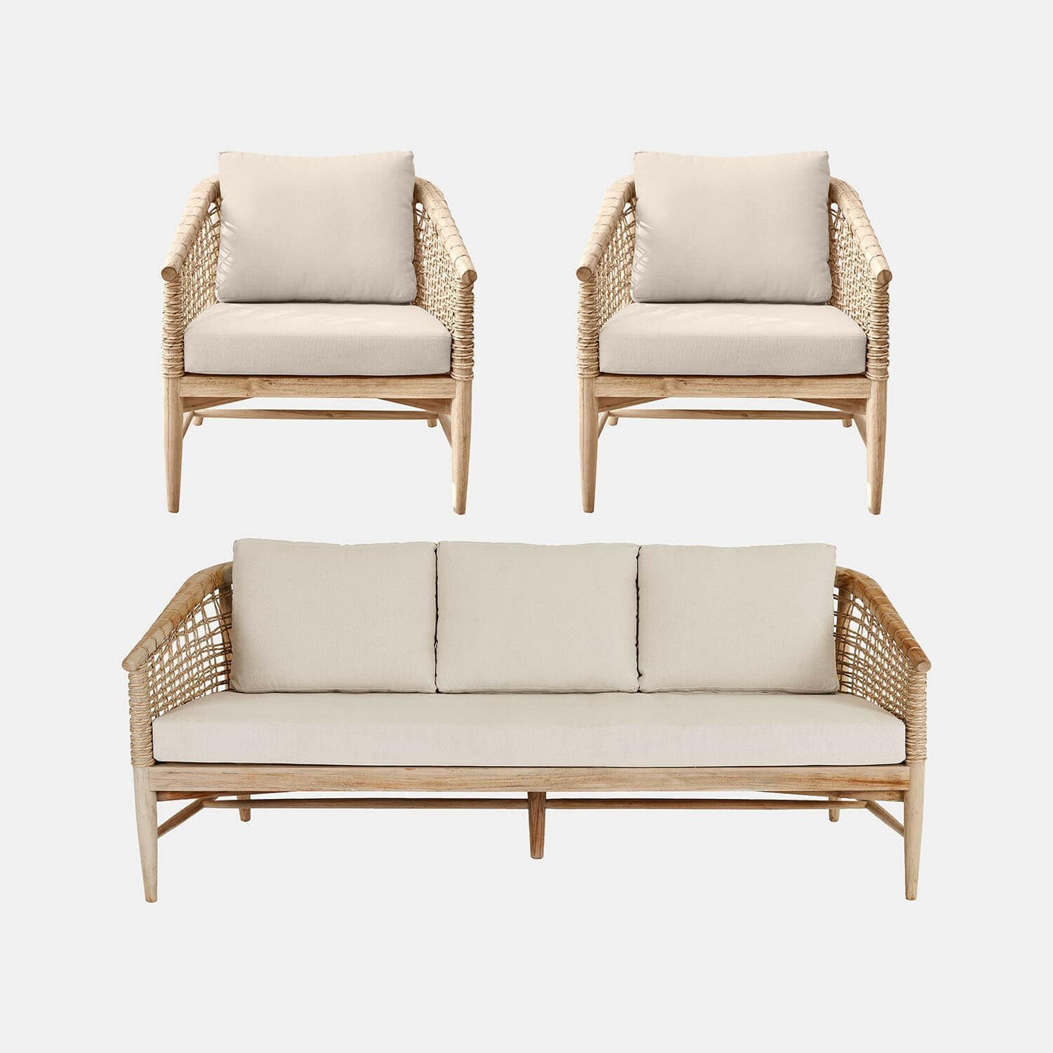 Mirabeau Sitzgruppe Sitzgruppe Roselva braun/creme
