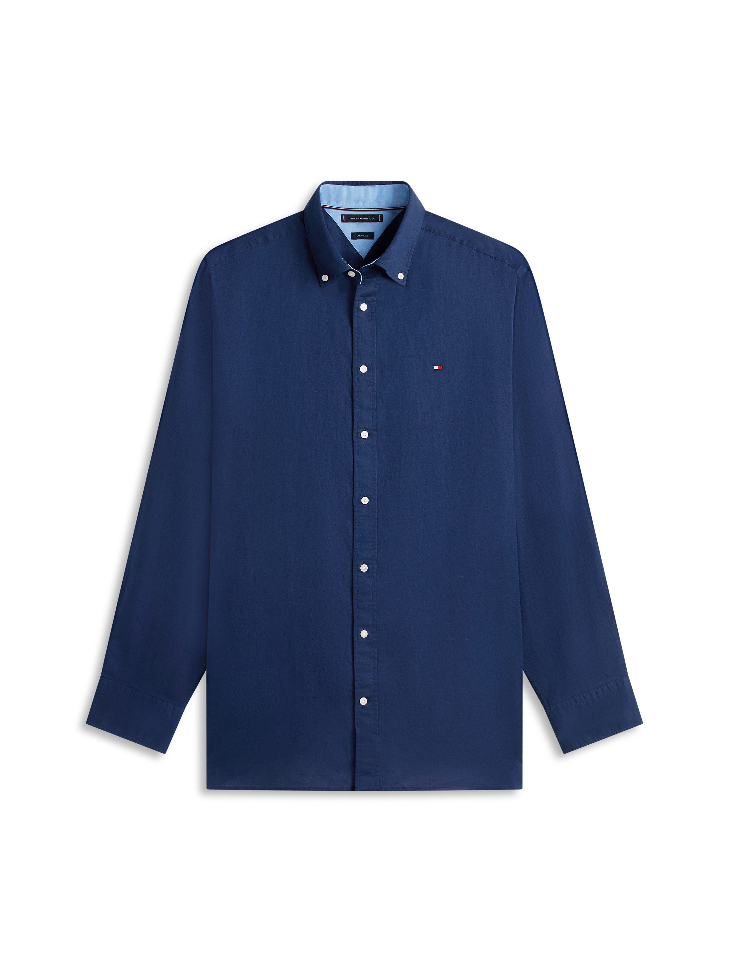 Tommy Hilfiger Big & Tall Langarmhemd BT- LINEN Große Größen Regular Fit Button-down-Leinenmix – Bild 5 von 5