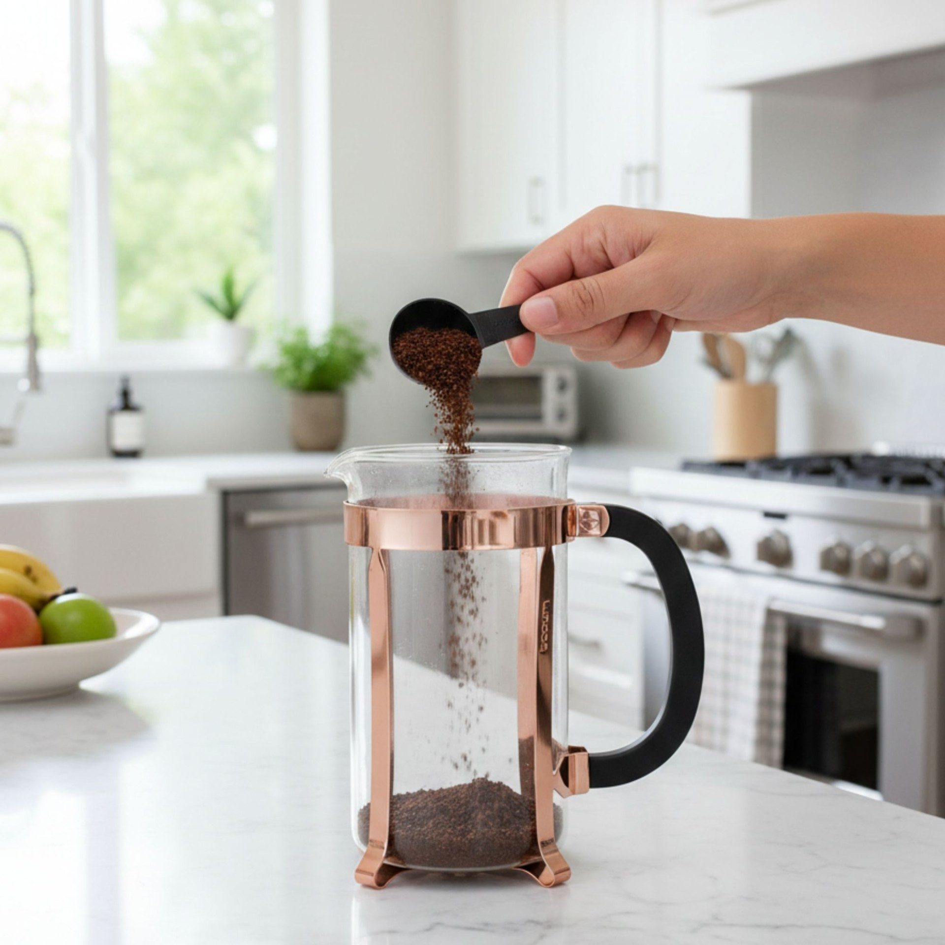 Bodum Kochbesteckhalter Bodum Caffettiera French Press System Kaffeebereiter 1,0l Kupfer