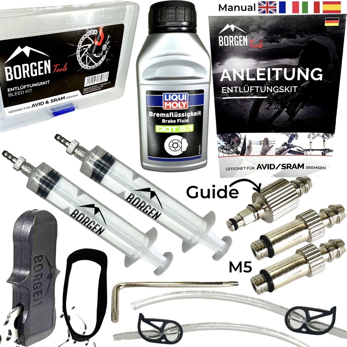 Borgen Öl Kit Service Scheibenbremsen Sram Liquid Borgen Molly Avid DOT Fahrrad-Montageständer 5.1