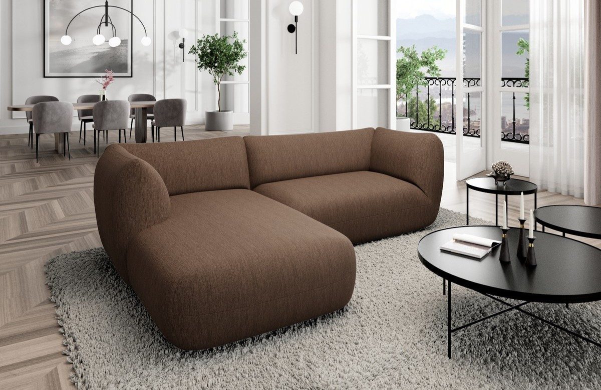 Ecksofa Stoff Eckcouch Polstersofa Eck Sofa Madrid L Form kurz