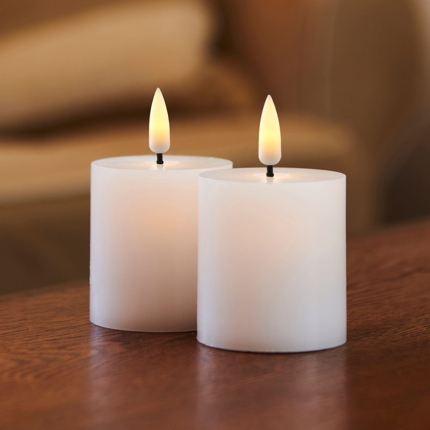 Sirius Home A/S LED-Kerze Sille Mini 2er Set 5x6,5cm wiederaufladbar weiß, günstig online kaufen