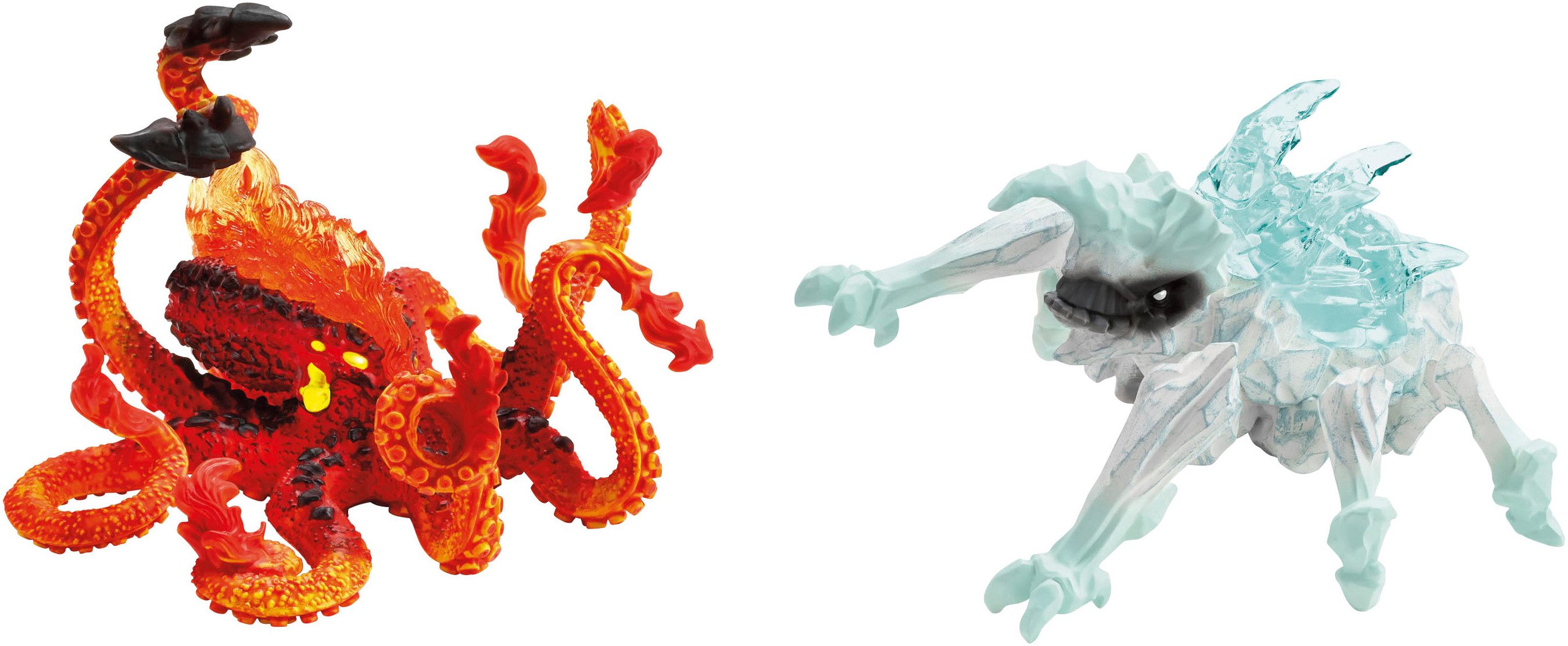 Schleich® Spielfigur ELDRADOR® CREATURES, Eiskäfer vs. Feuerkrake (70826)