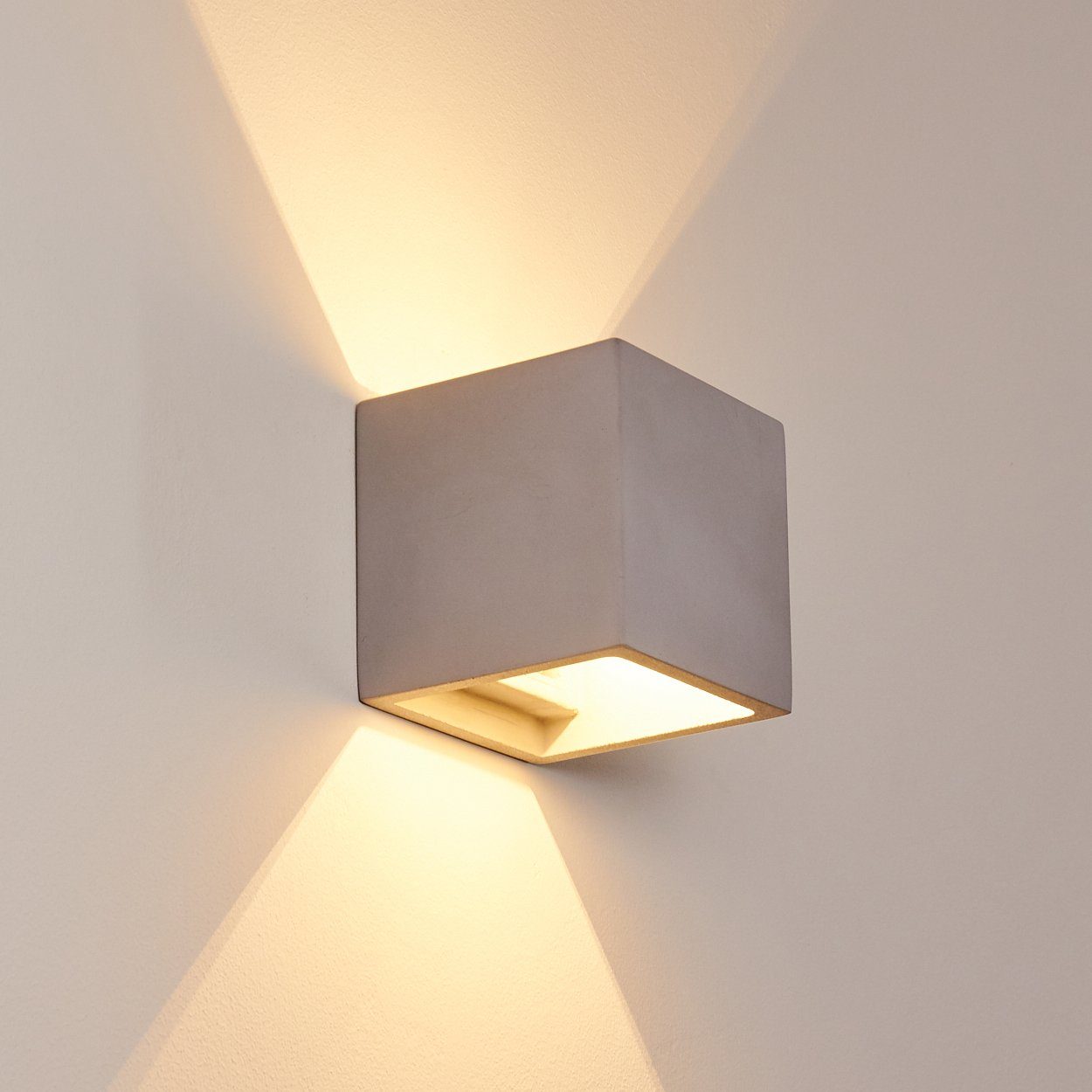 Grau, mit 1xG9, Wandlampe in Wandleuchte Leuchtmittel, Down-Effekt hofstein Beton aus ohne moderne mit Innen Lichteffekt, Up »Alli« &