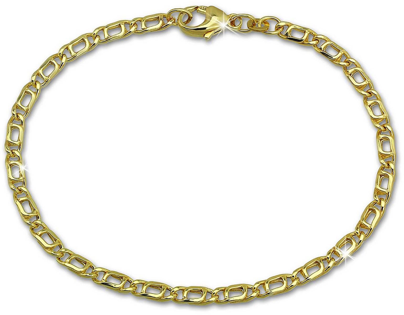 GoldDream Goldarmband GoldDream 19cm Armband Tigerauge (Armband), Damen Armband (Tigerauge hohl) ca. 19cm, 333 Gelbgold - 8 Karat, Farbe