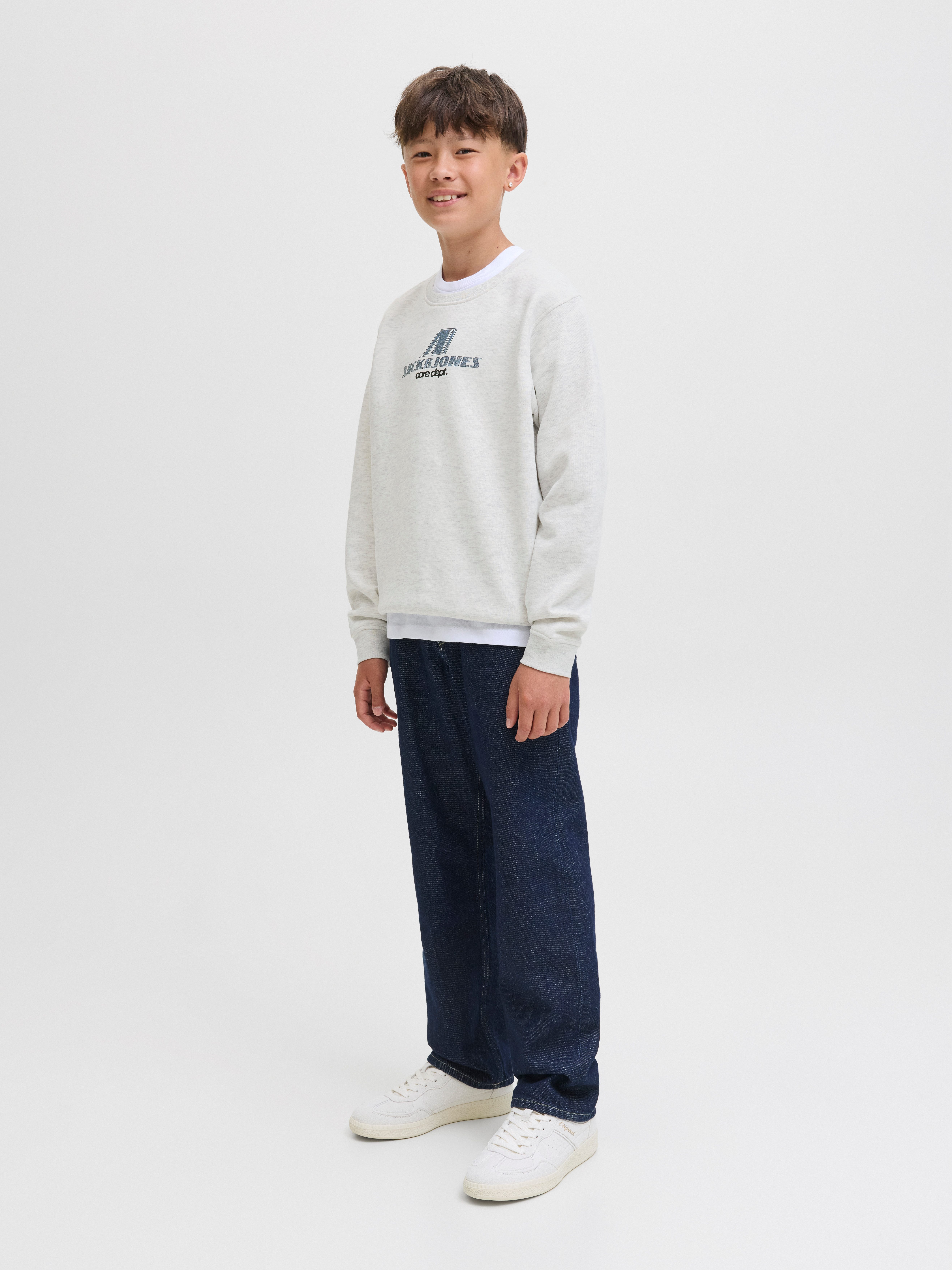 Jack & Jones Junior Sweatshirt JCOTIER PRINT SWEAT CREW NECK SN JNR