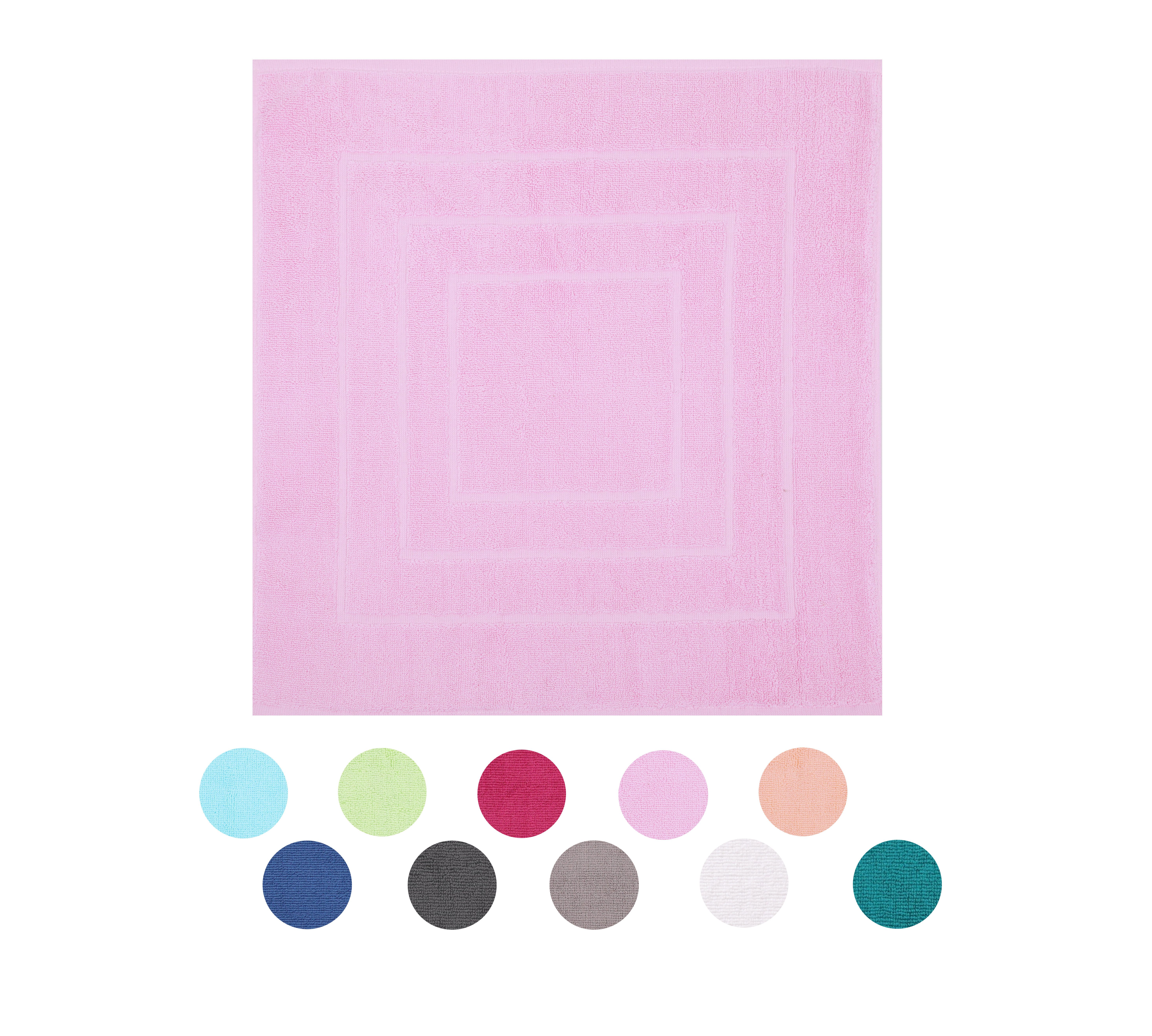 Betz Badematte Badvorleger Palermo Badteppich Duschvorlage 60 x 60 cm, schnell trocknend, beidseitig nutzbar, fußbodenheizungsgeeignet, Baumwolle, Qualität 680g – Bild 4 von 4