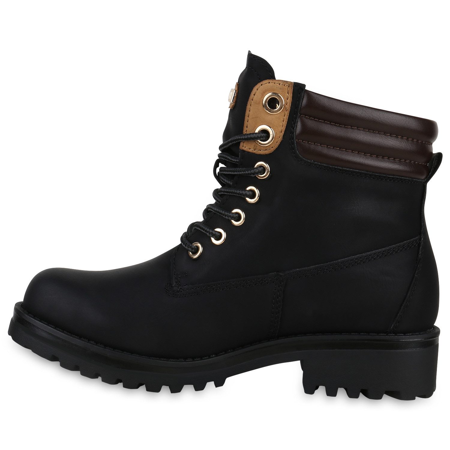 VAN HILL 813283 Stiefelette Warm Gefütterte Damen Outdoor Stiefeletten Worker Boots
