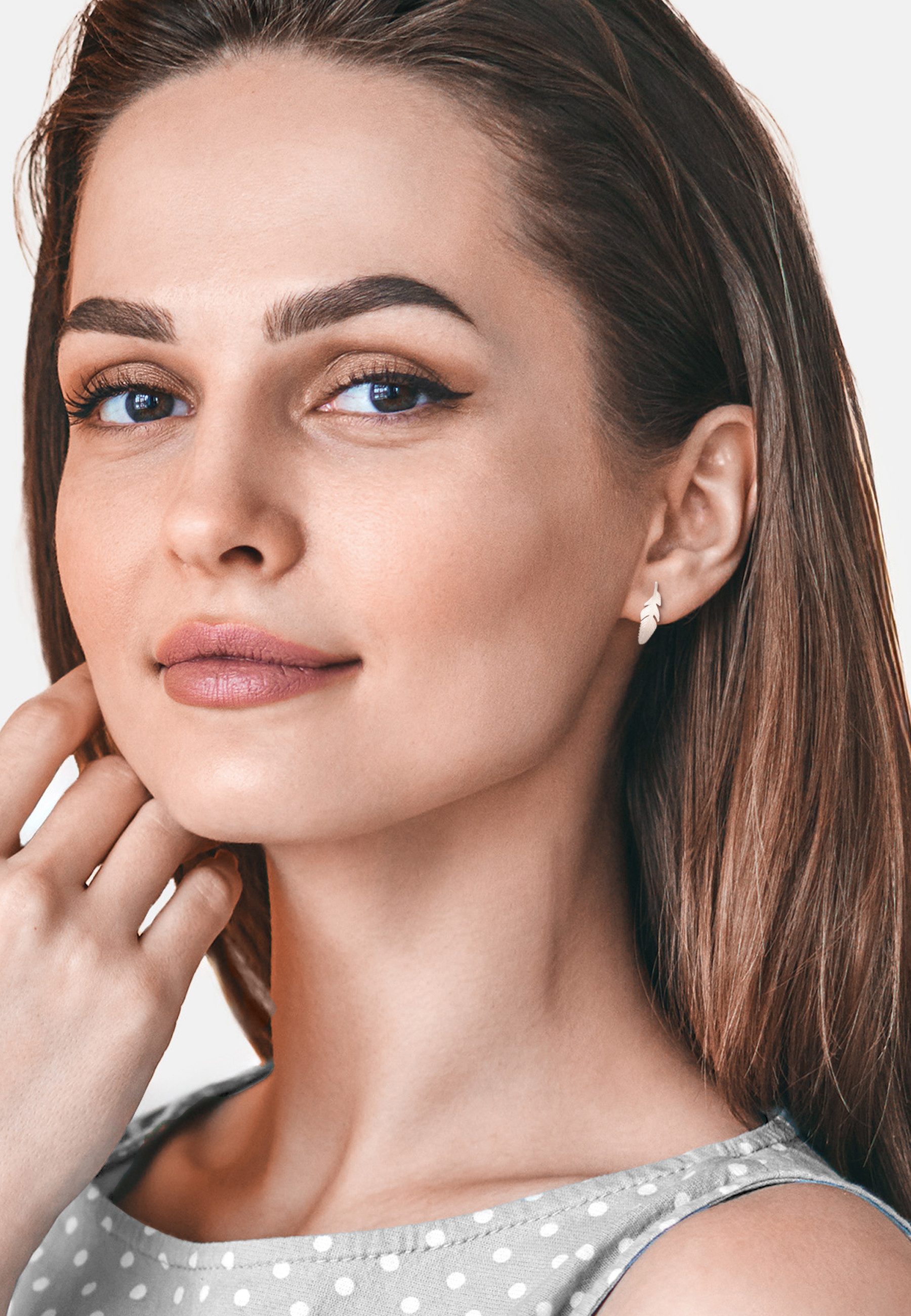 Sofia Milani Paar Ohrstecker Feder, 925 Silber Damen Schmuck - E0880 günstig online kaufen