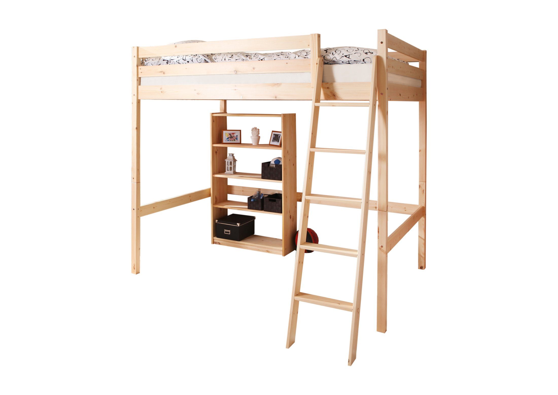 Ticaa Hochbett Hochbett Matthias 140 x 200 Kiefer Natur