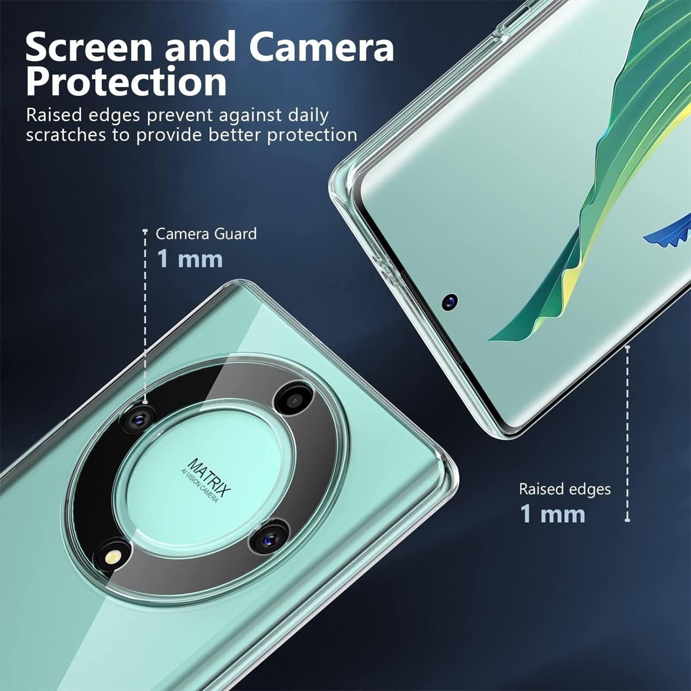 CoolGadget Handyhülle Silikon Handy Hülle Slim für Honor Magic 6 Lite 6,78 Zoll, dünne TPU Schutzhülle Case in transparent / durchsichtig