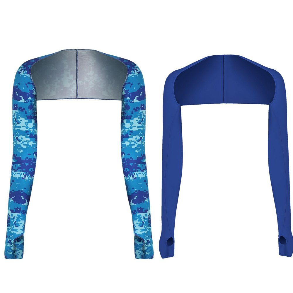 Sonnenschutz 2 Stück UV-Schutz Bolero Damen Sonnenschutz Schal Armstulpen, GelldG blau