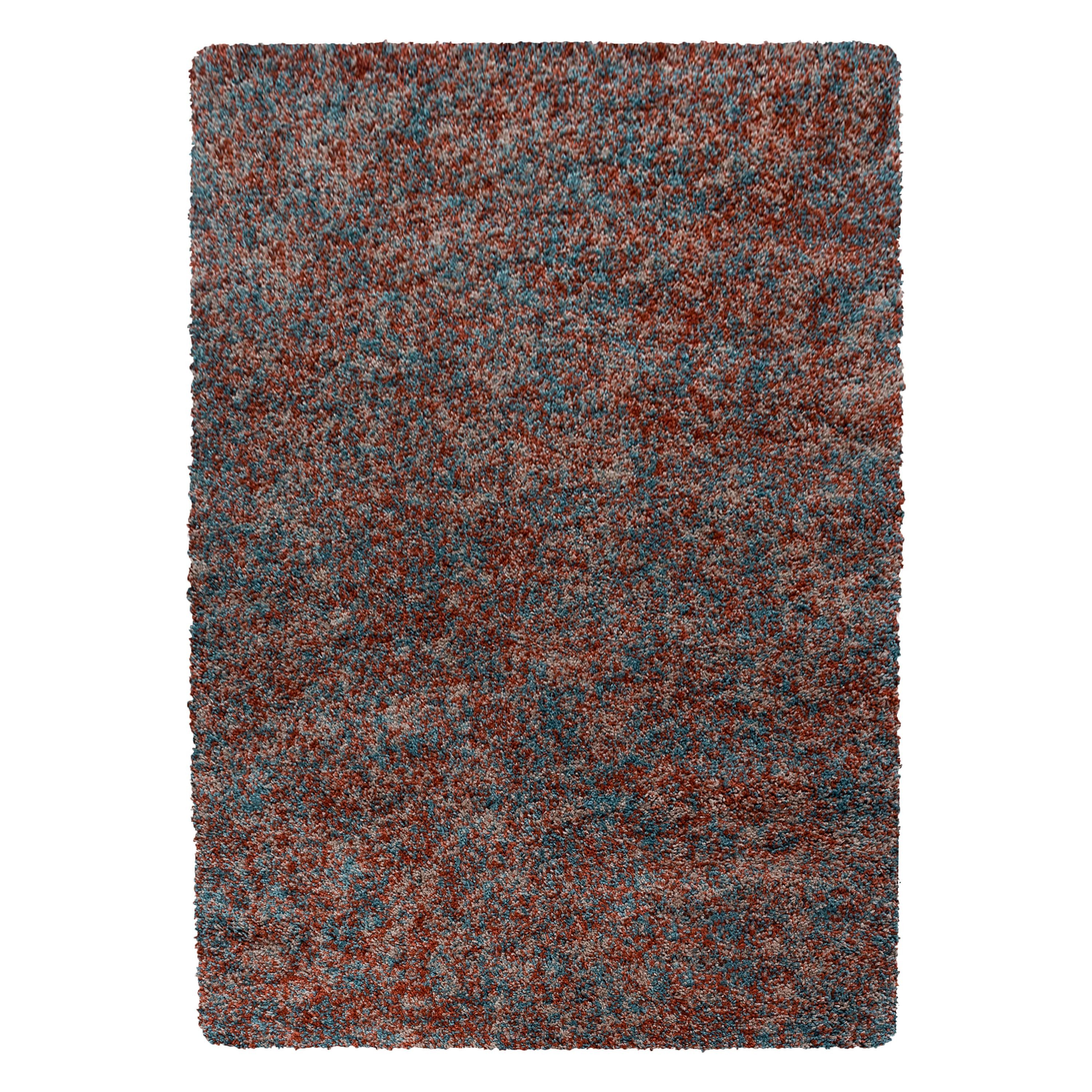 Teppich Meliert Design, Teppium, Rund, Höhe: 30 mm, Teppich Meliert Design Teppich Terrakotta Vintage Teppich Wohnzimmer