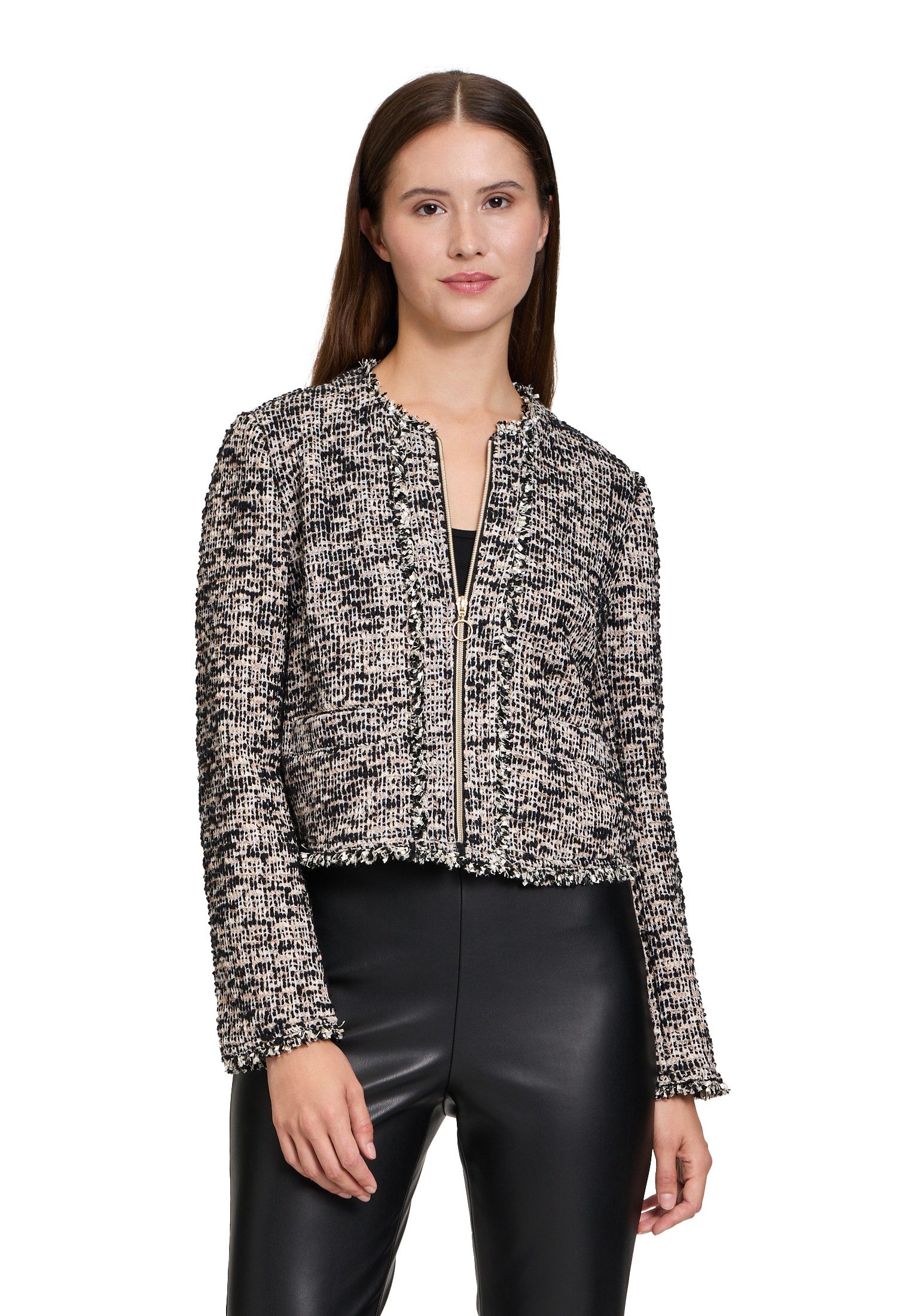 Jackenblazer Betty Barclay Blazer-Jacke mit Fransen