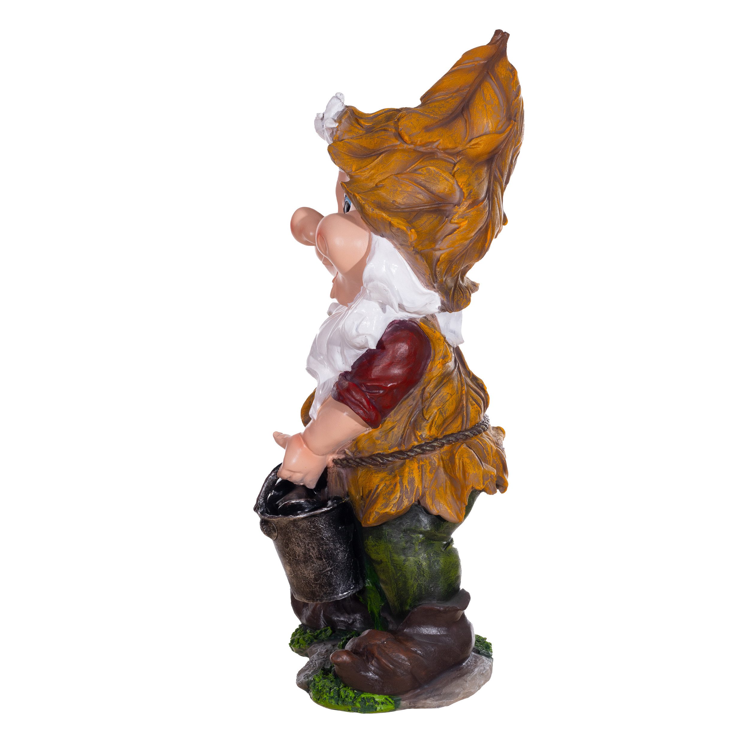 BIRENDY Dekofigur Zwerg Gartenzwerg XXL Gartenwichtel NF14198-3 Groß 55cm Gartenfigur