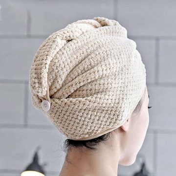 KIKI Hutablage 2er-Pack Haartrocknungskappe mit Knöpfen, für Frauen und Mädchen