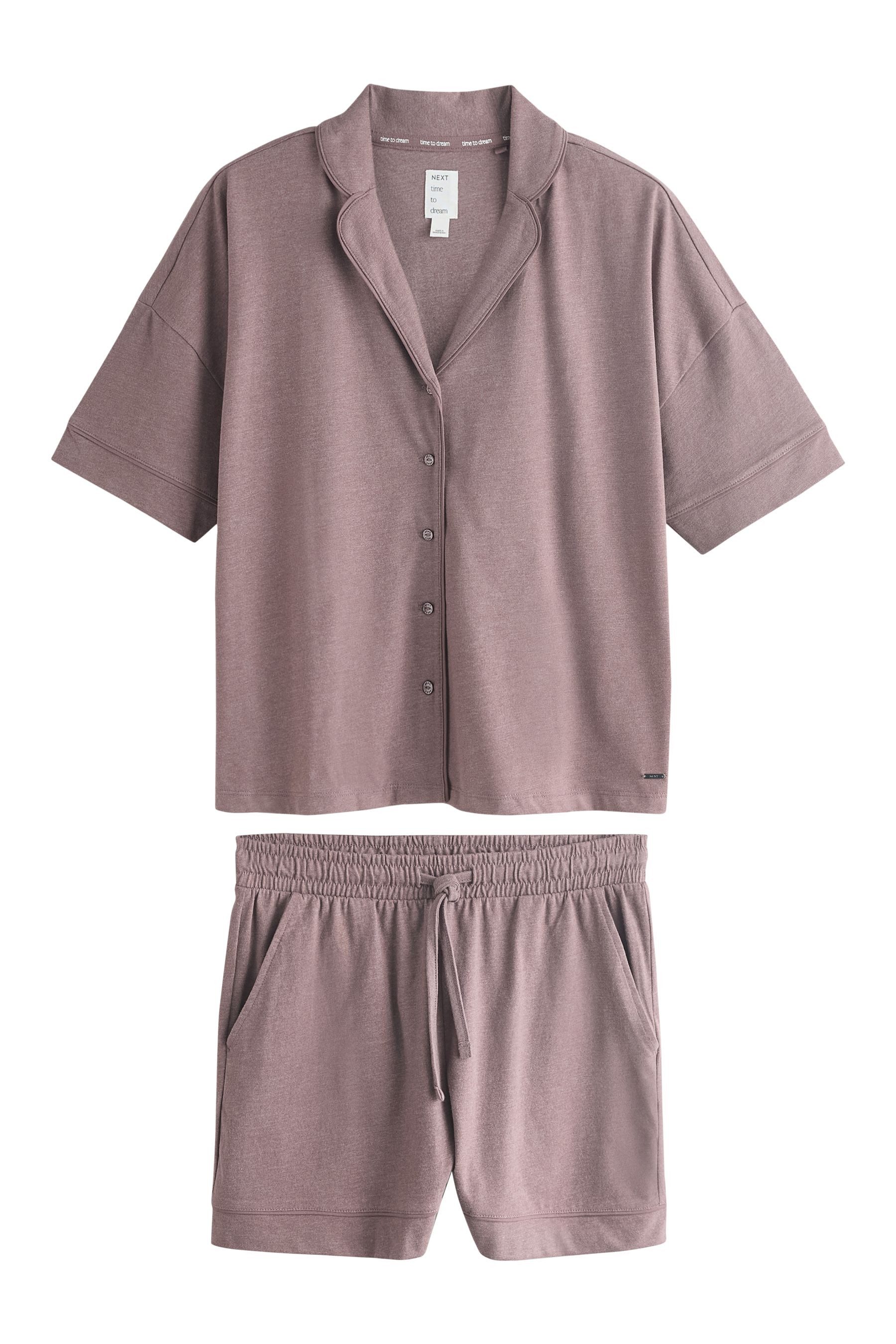 Pyjama Kurzer Schlafanzug mit durchgeknöpftem Oberteil