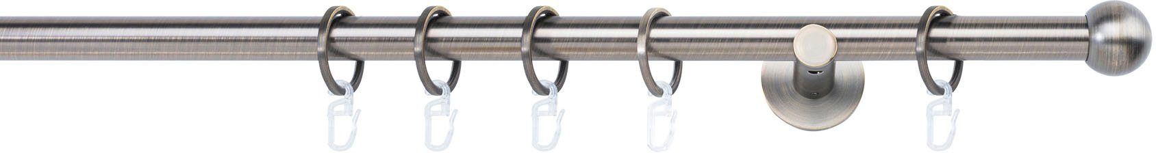 mydeco Gardinenstange 20mm Ball Wandträger 6,5 cm, 1-läufig, Fixmaß, verschraubt