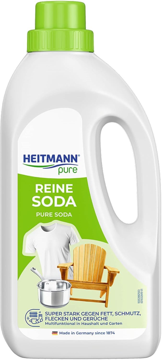 HEITMANN pure Reine Soda Allzweckreiniger (1-St. 1 Liter, ohne Mikroplastik, 100% Ökostrom, für Haus und Garten)