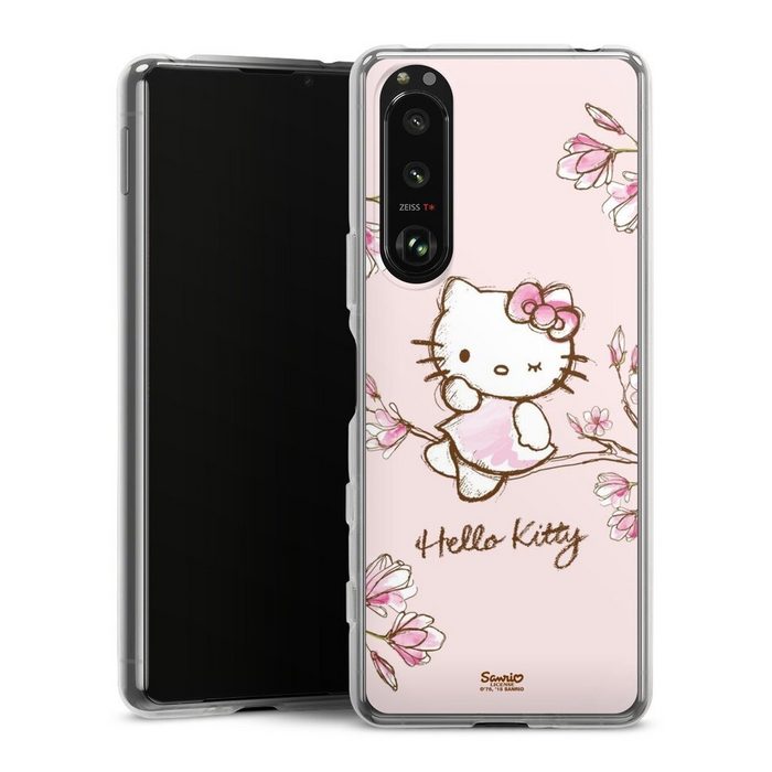 DeinDesign Handyhülle Hello Kitty Fanartikel Hanami Hello Kitty - Magnolia Sony Xperia 5 III Silikon Hülle Bumper Case Handy Schutzhülle