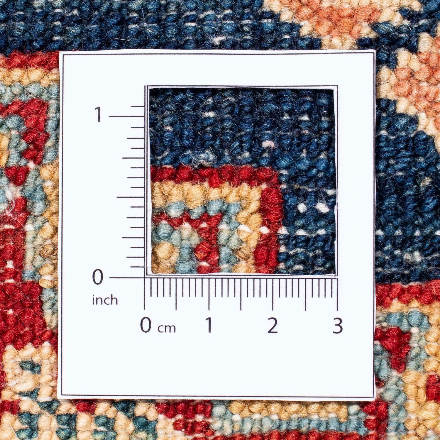 Orientteppich Ziegler - Kazak 300 Höhe: Zertifikat 76 cm - Handgeknüpft, mit x mm, Einzelstück dunkelrot, 6 morgenland, Wohnzimmer, rechteckig, 
