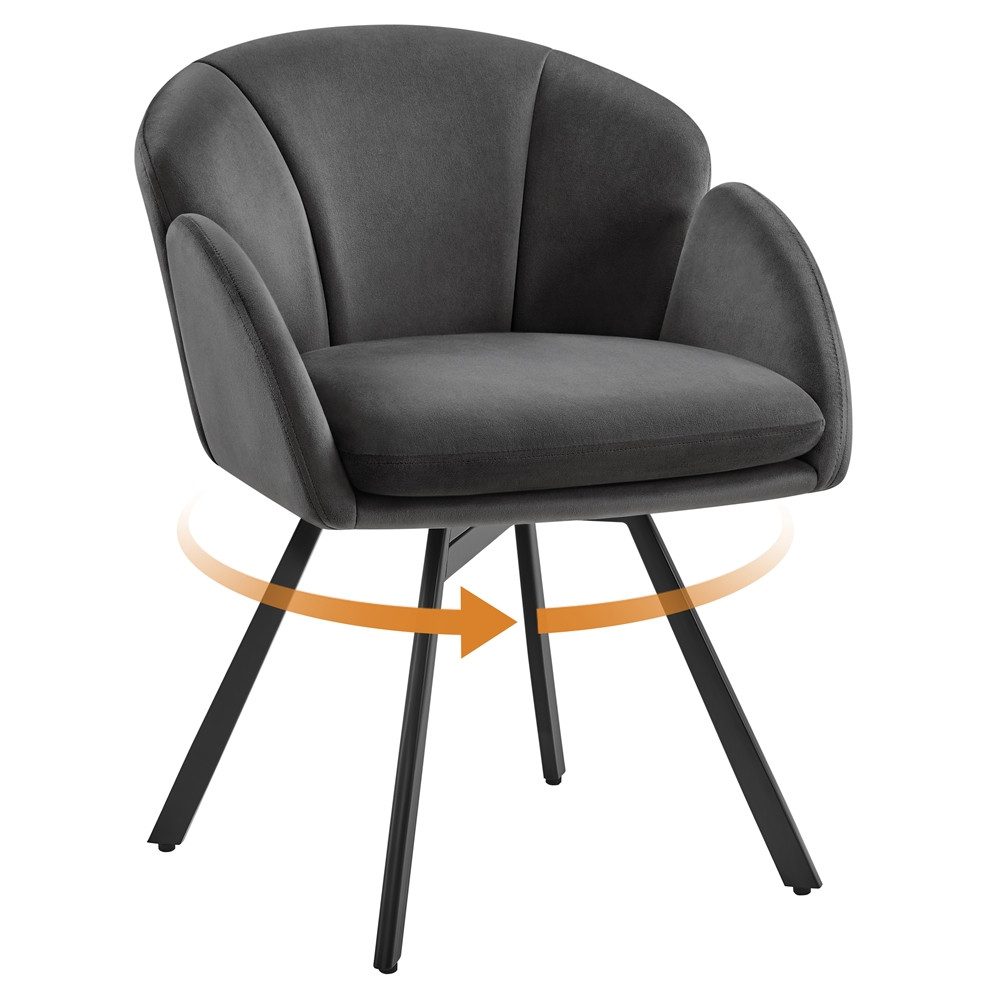 Yaheetech Esszimmerstuhl Polsterstuhl mit Schwenkbarem Sitz, Loungesessel S günstig online kaufen