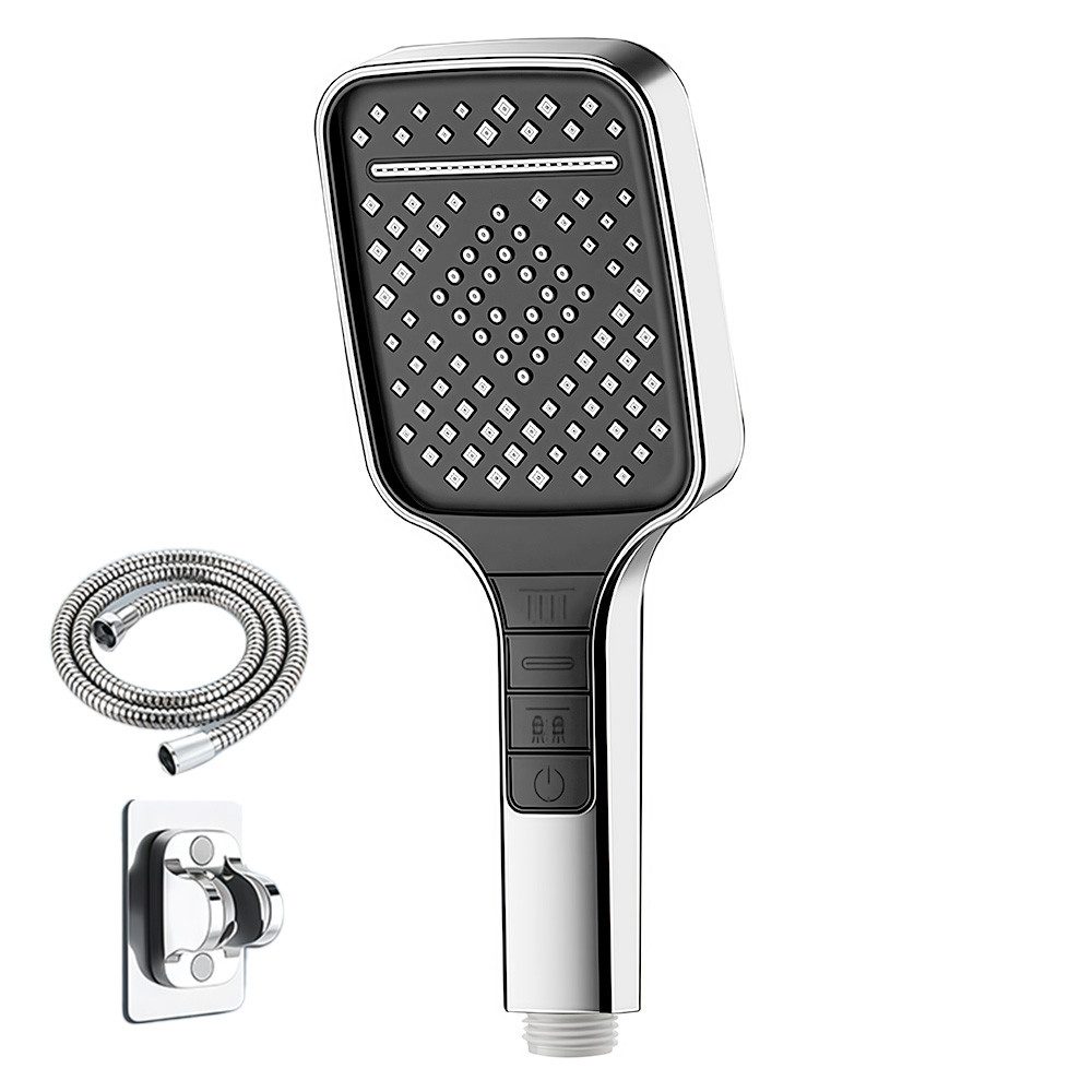 PFCTART Handbrause Hochdruck-Duschkopf mit sieben Sprühmodi (mit Sockel und günstig online kaufen