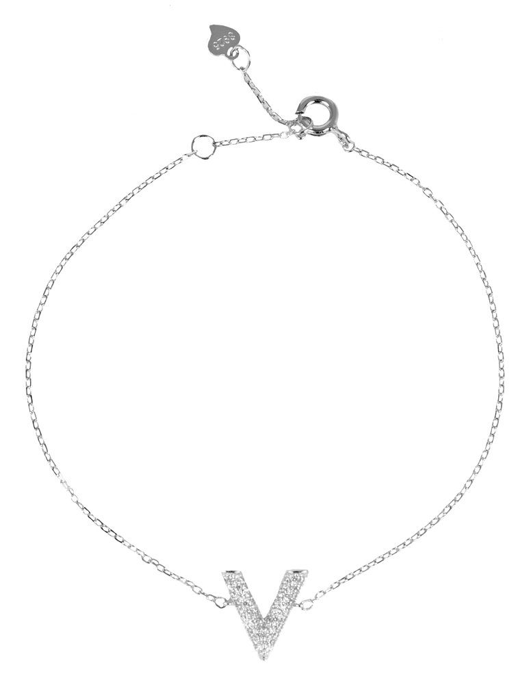 LUISIA® Armband Filigranes Damen Armband mit Strass Pfeil - 925 Silber mit Zirkonia (1-tlg., inkl. Schmuckbox)