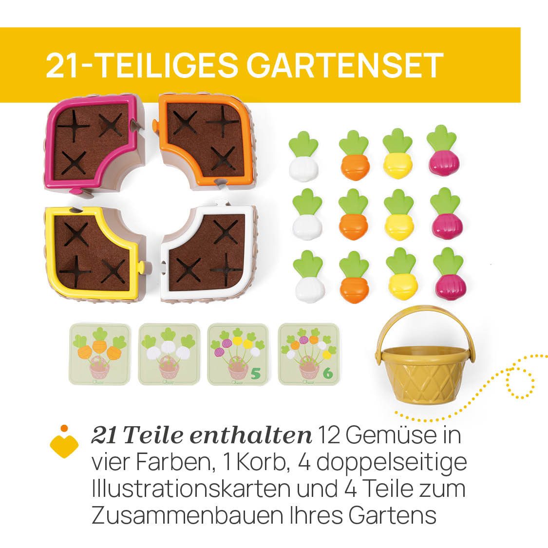Chicco Spiellebensmittel 2In1 Gemuesegarten Spielset
