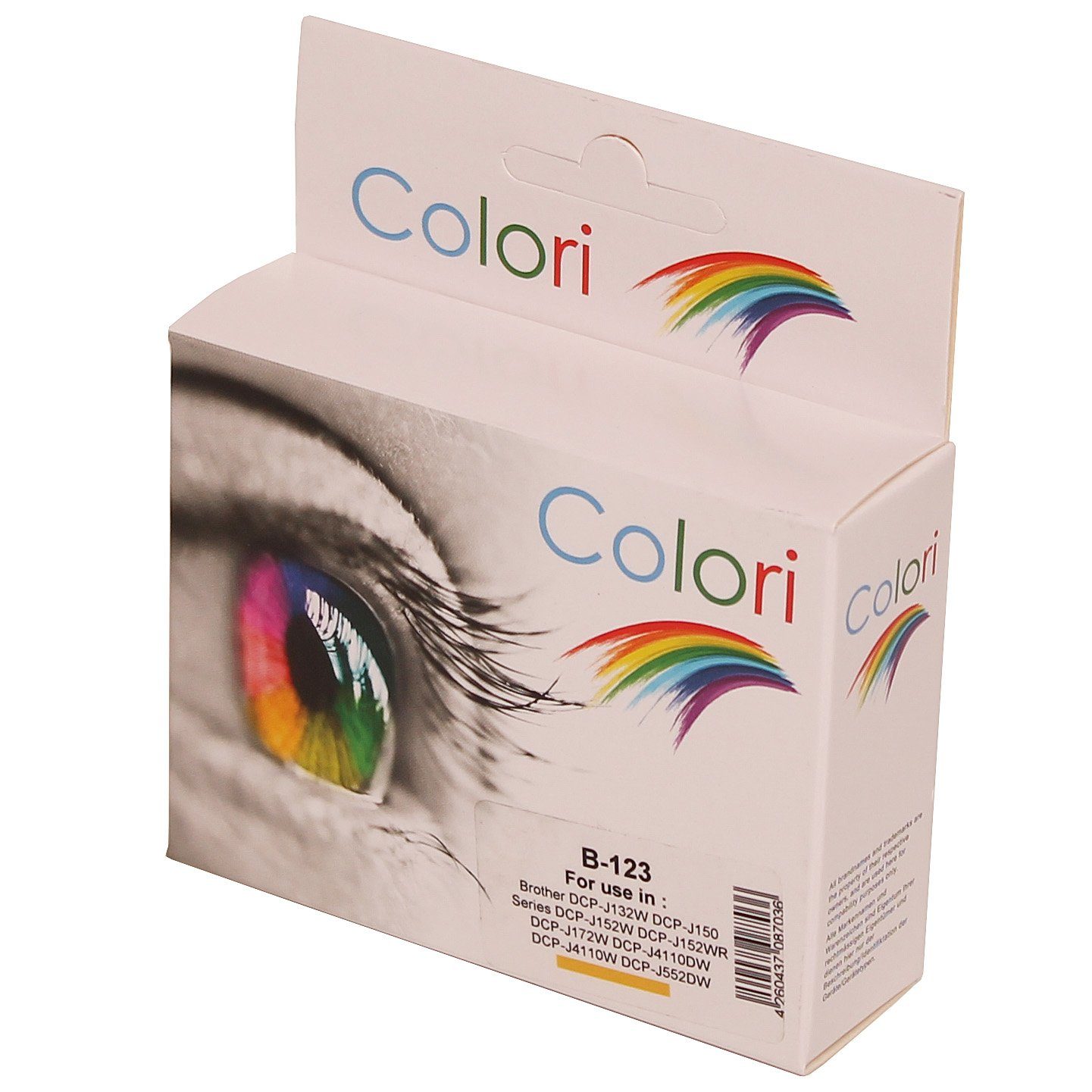 Colori Tintenpatrone (Kompatible Patrone für Brother LC-121 LC-123XL Gelb DCP-J132W, 4110DW DCP-J4110W DCP-J552DW DCP-J752DW MFC-J245 MFC-J285DW MFC-J4310D)