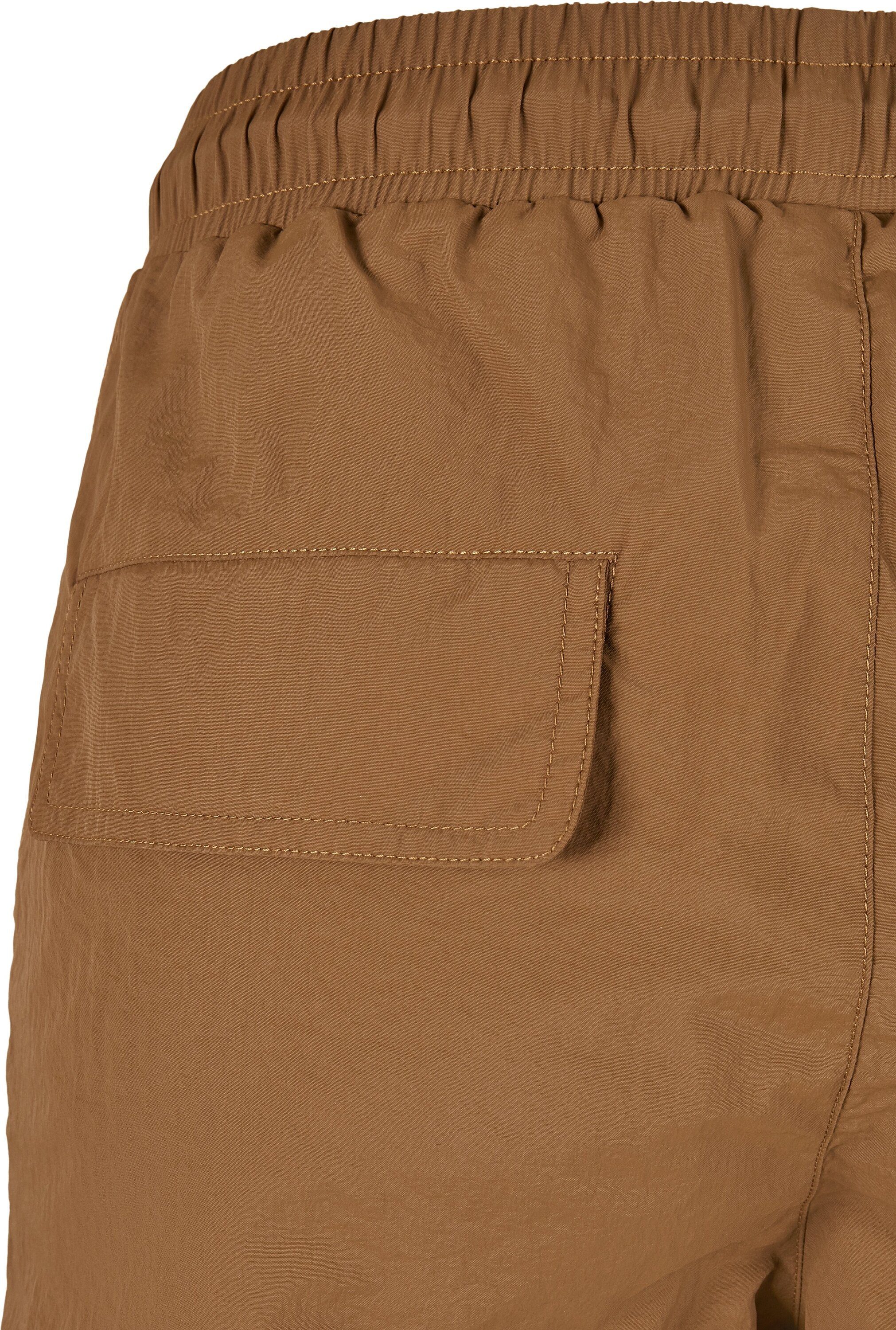 Ladies Nylon URBAN Waist midground Cargohose Cargo Pants Damen (1-tlg) CLASSICS Crinkle High