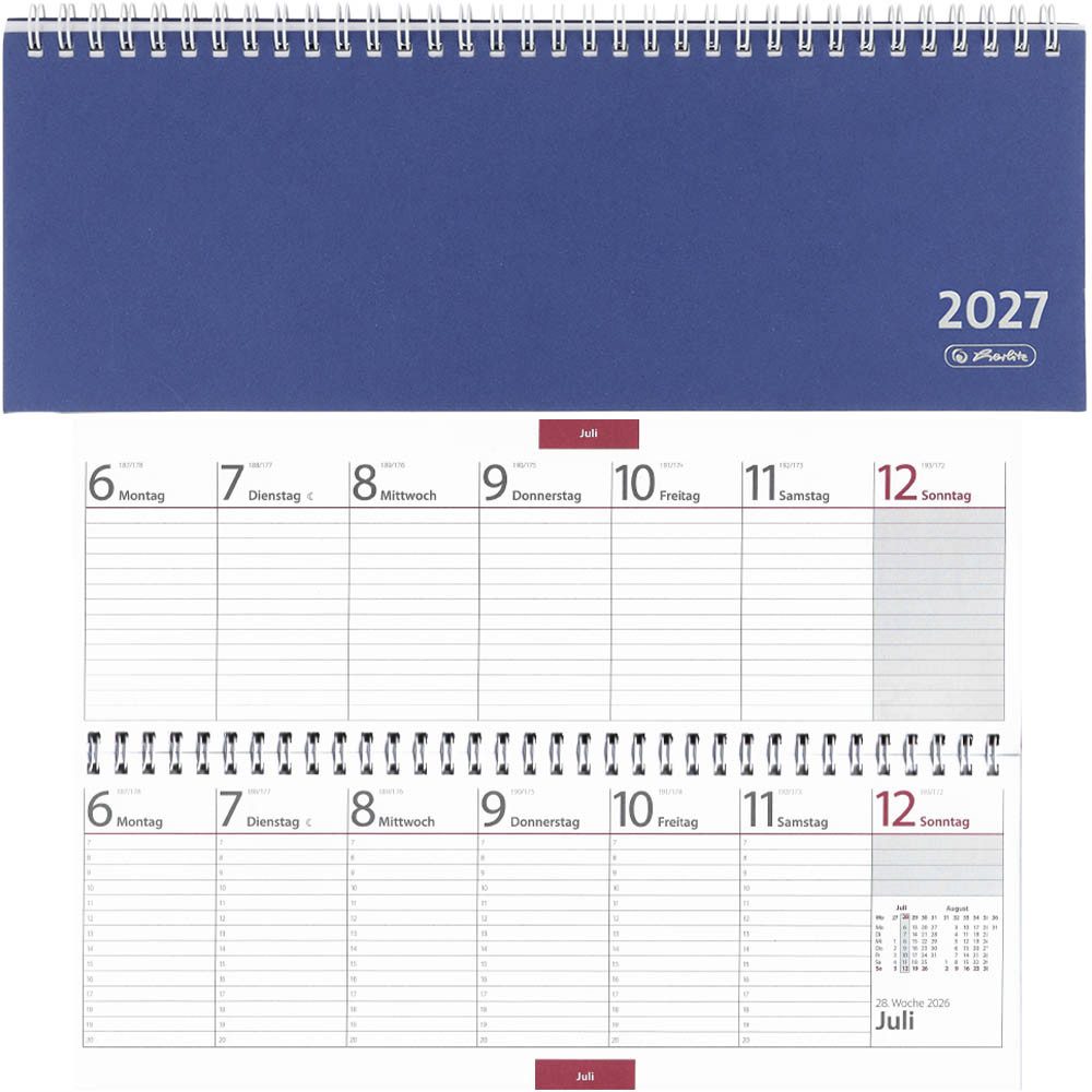 Herlitz Schreibtischkalender 2027 Colour blau