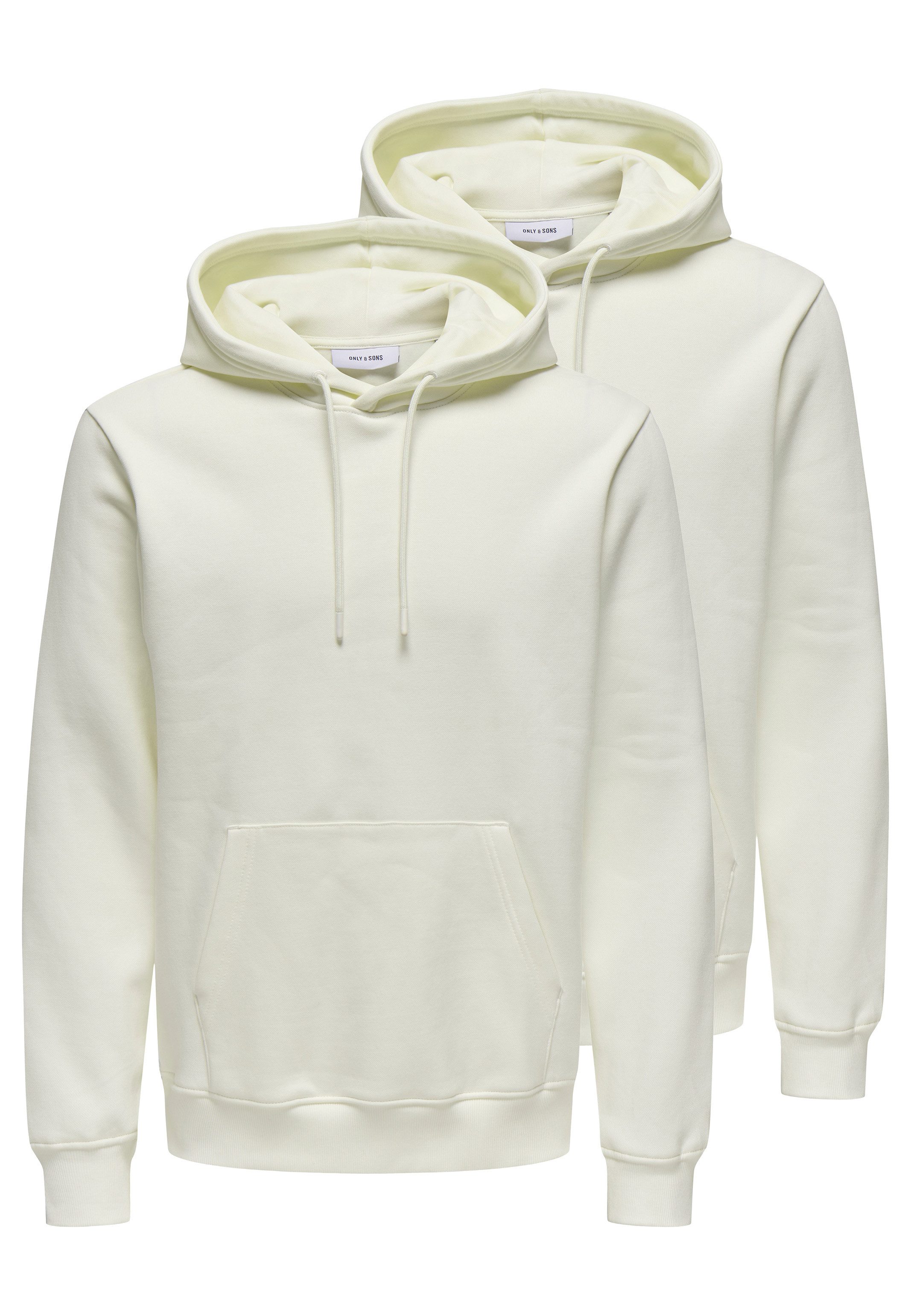 ONLY & SONS Hoodie 2er Pack Connor (Spar-Set, 2-tlg) Sweatshirt / Hoodie - Atmungsaktiv - Hoodie mit lässigem Look