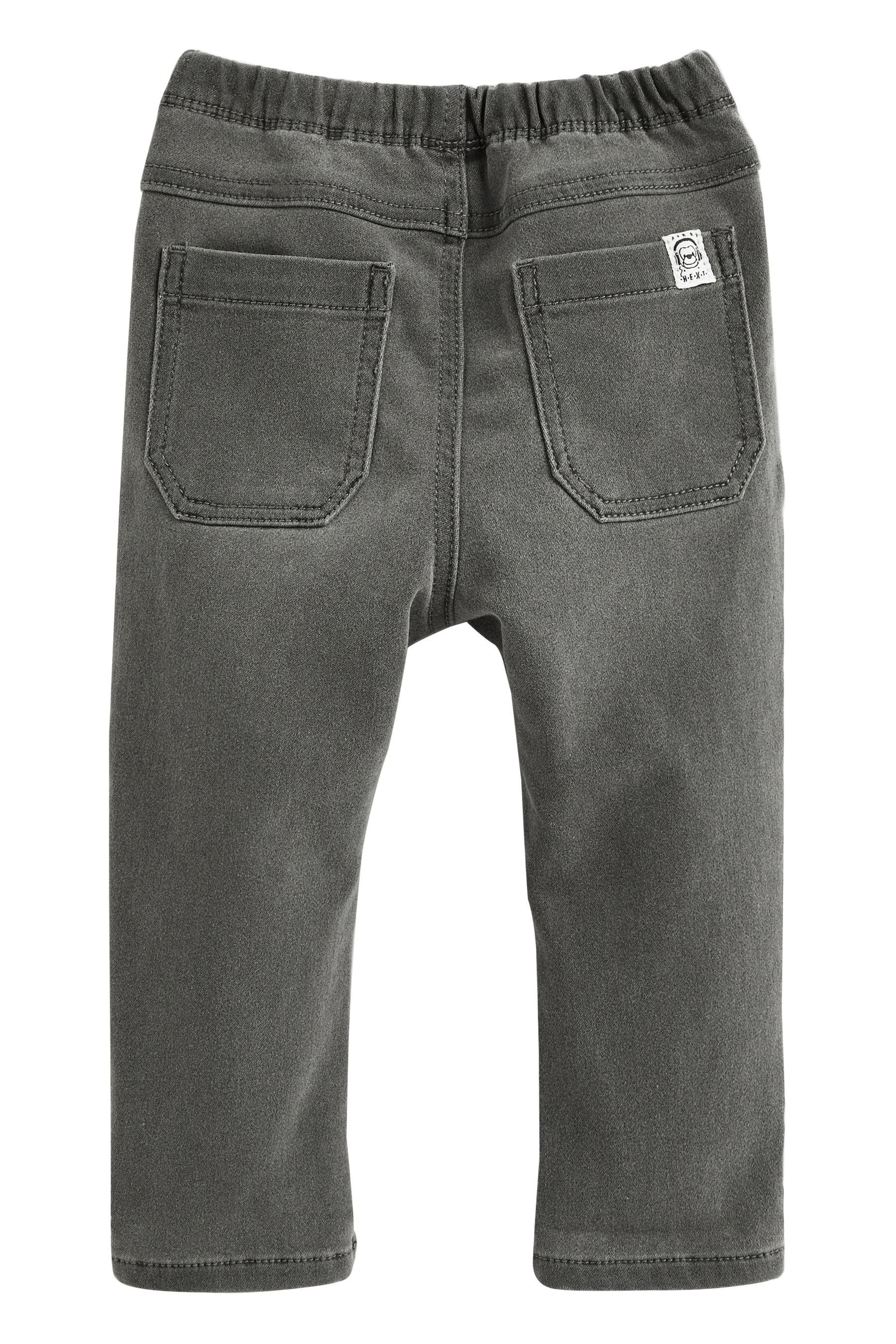 zum Stretch Next Hineinschlüpfen mit Superweiche Grey (1-tlg) Schlupfjeans Jeans