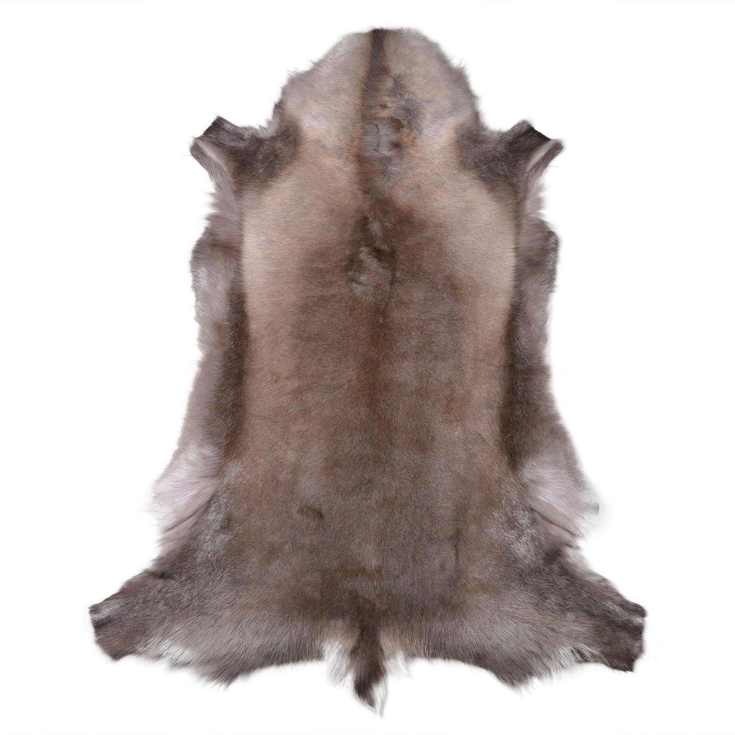 Livorio Fellteppich Rentierfell, dunkel, Größe L, Länge: 110-135 cm, origin günstig online kaufen