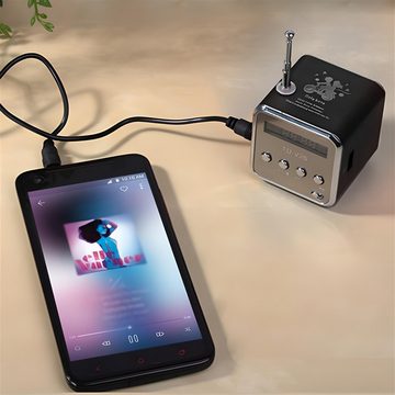 Retoo Mini Radio FM Lautsprecher Taschenradio USB MP3 Reiseradio Bluetooth-Lautsprecher (Kompakte, Funktion des Funks FM, Multifunktionalität, LCD-Display)