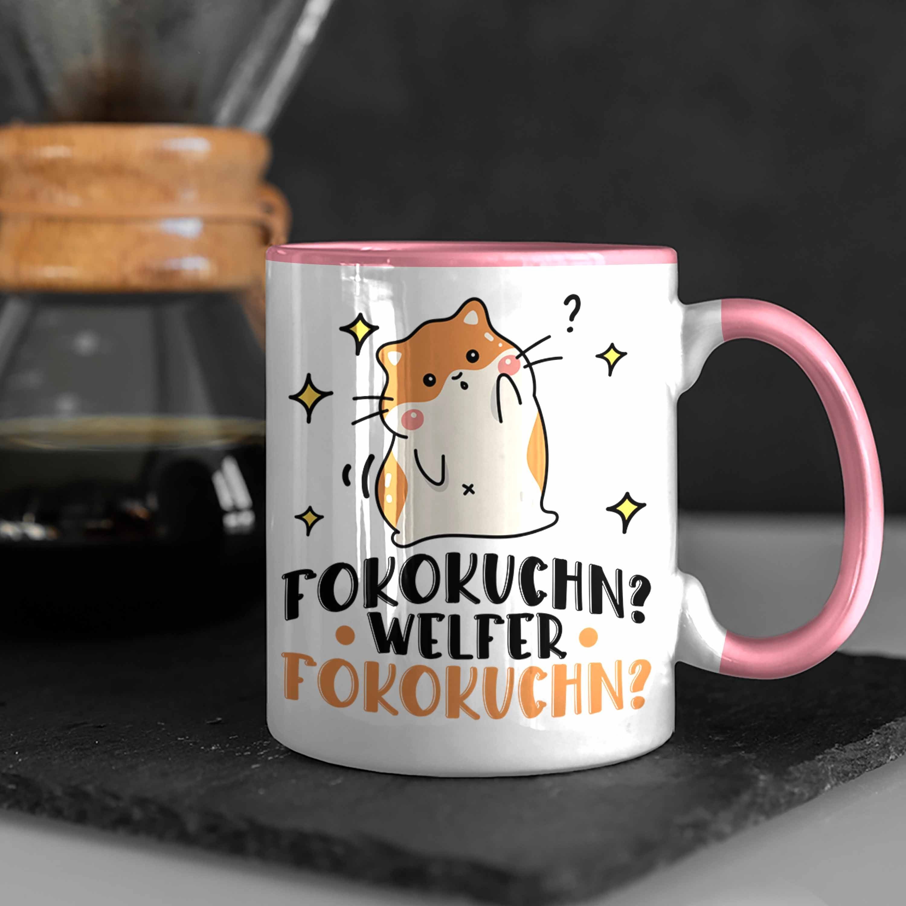 Fokokuchn Rosa Tasse Trendation Tasse - Spruch Fofokuchen Lustiger Hamster Trendation Geschenkidee Welcher