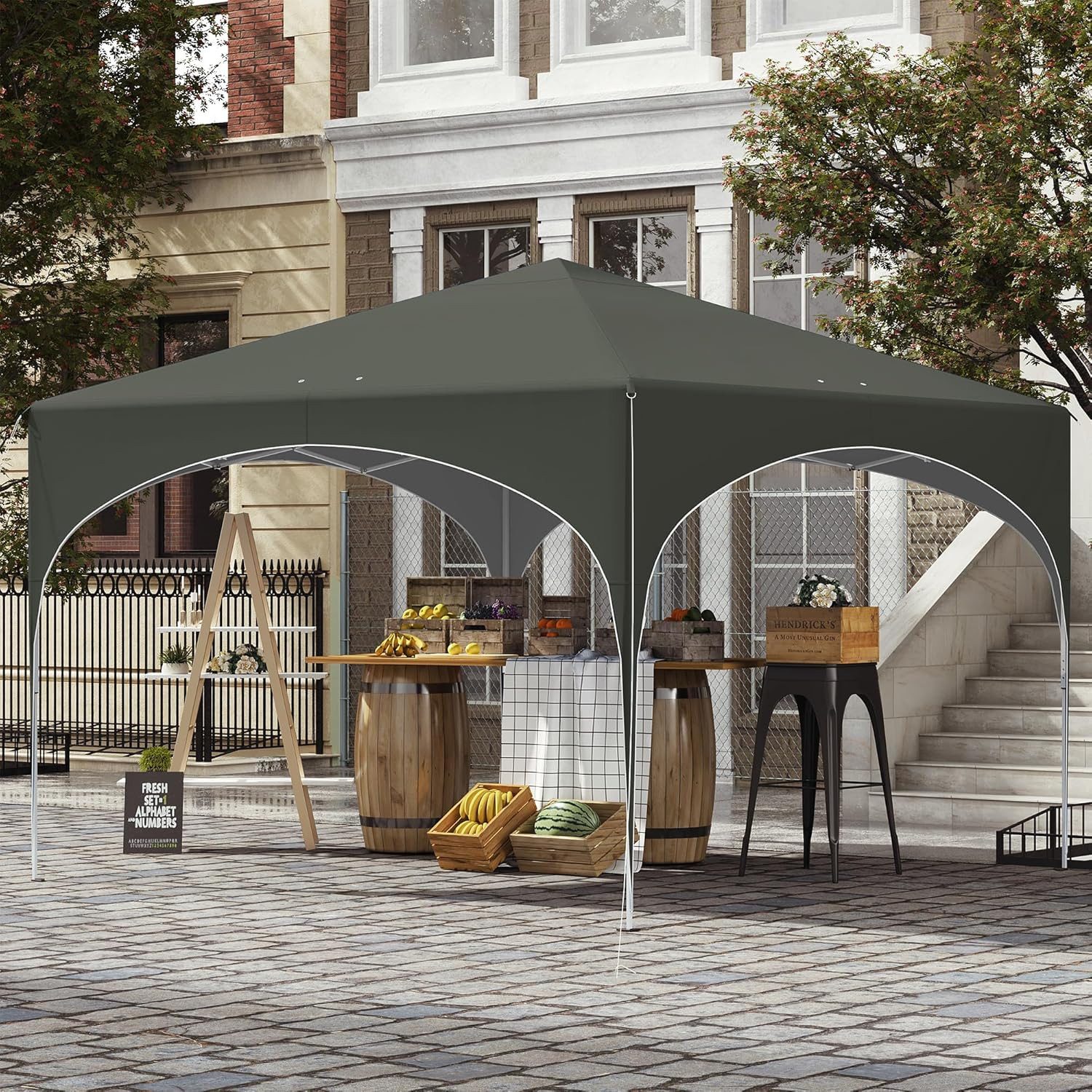 EUGAD Pavillon, mit 4 Seitenteilen, Pop-Up Faltpavillon, 3x3 m, mit Seitenw günstig online kaufen