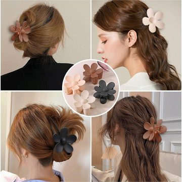 KIKI Haarklammer 8 Stück Große Haarklammer Blumenförmige Rutschfeste Haarspange
