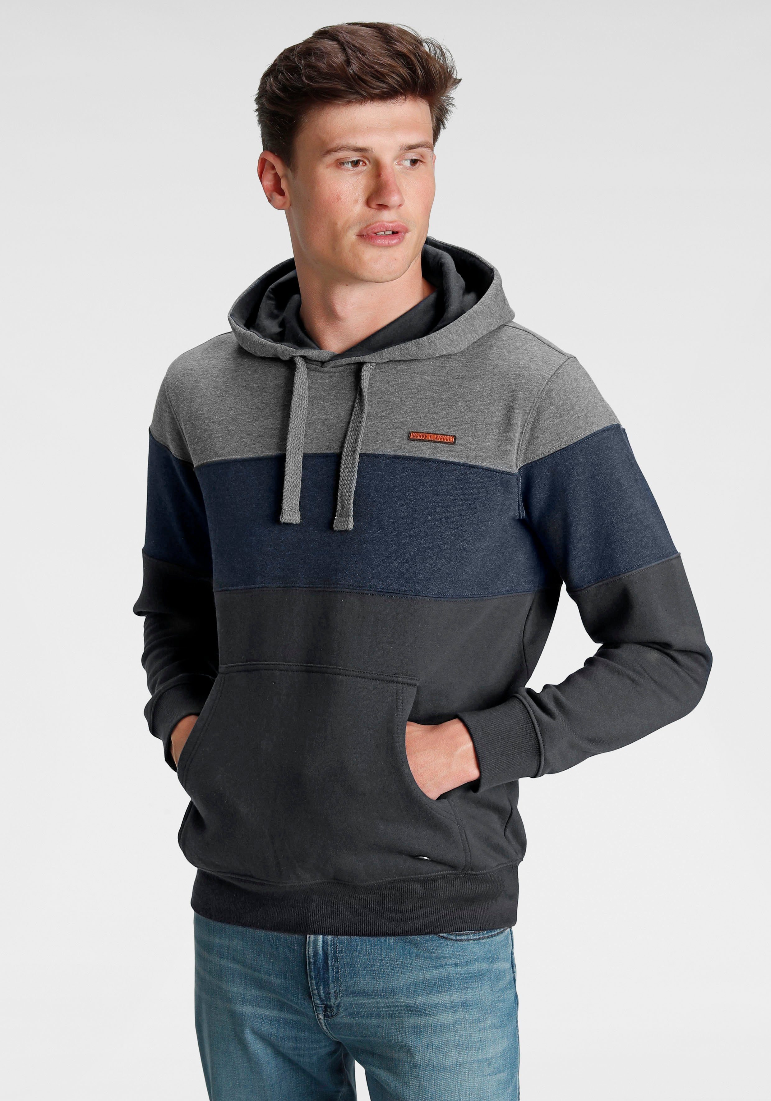 H.I.S Cooles Sreifenoptik in Hoddie Kapuzensweatshirt,