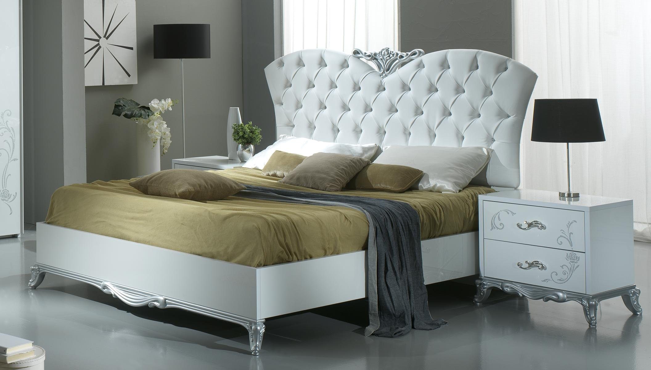 JVmoebel Bett Luxus Italienische Möbel Bett Leder Betten 160x200