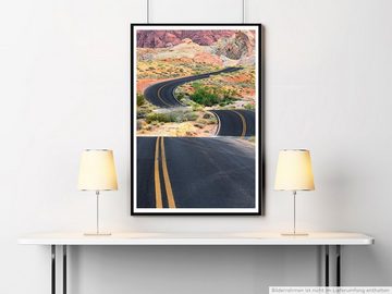 Sinus Art Poster 90x60cm Poster Autobahn im Tal bei Las Vegas Nevada USA