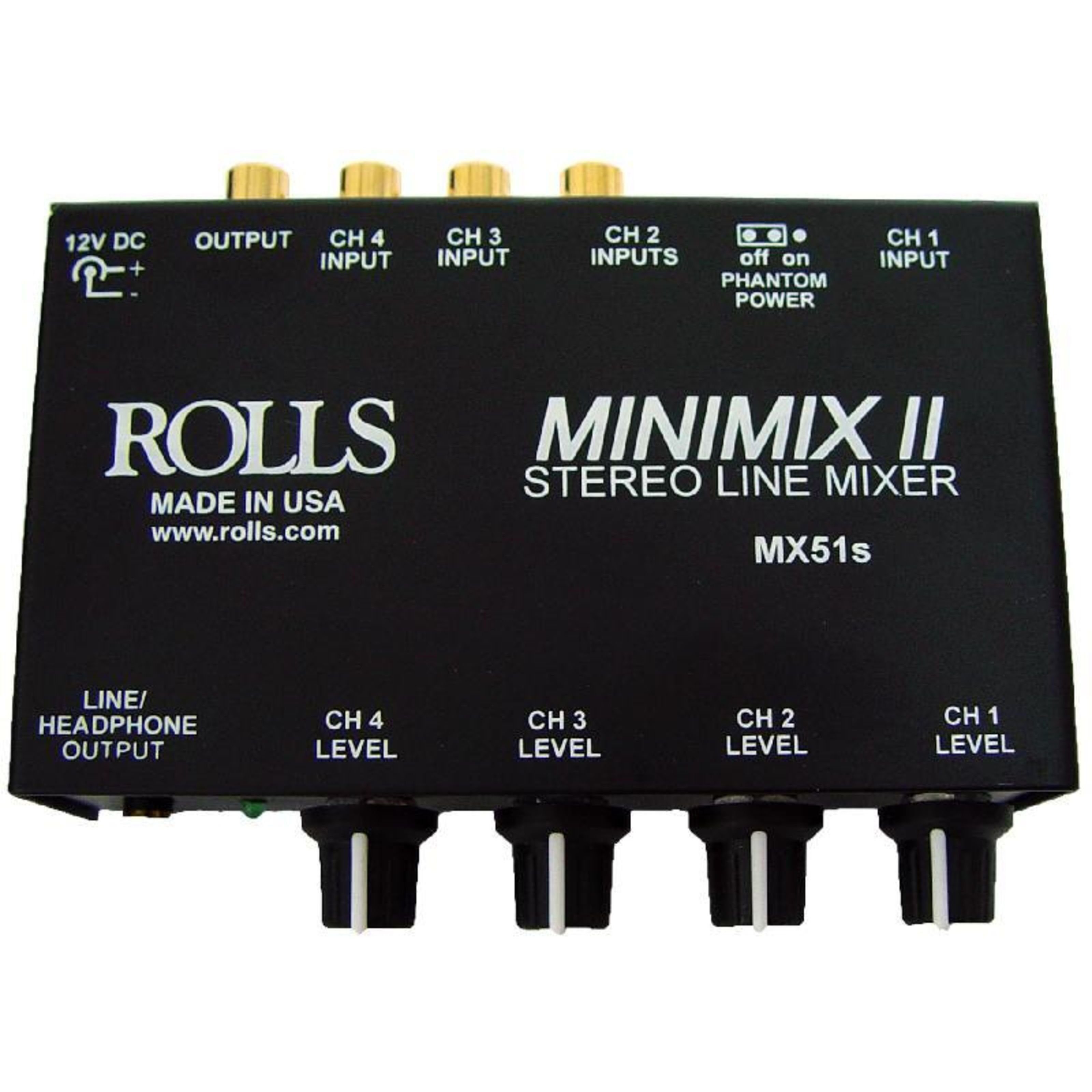 Rolls Mischpult, (MX51s MiniMix II Stereomixer, PA Mischpulte, Analog Mixer), MX51s MiniMix II Stereomixer - Analogmixer