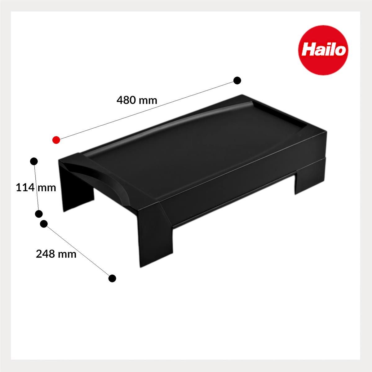 Hailo Einbaumülleimer Hailo Systemdeckel 1226129 Black Edition schwarz 246 x 476 x 114 mm, Hailo Black Edition Deckel 1222529 schwarz 246 x 476 x 114 mm
