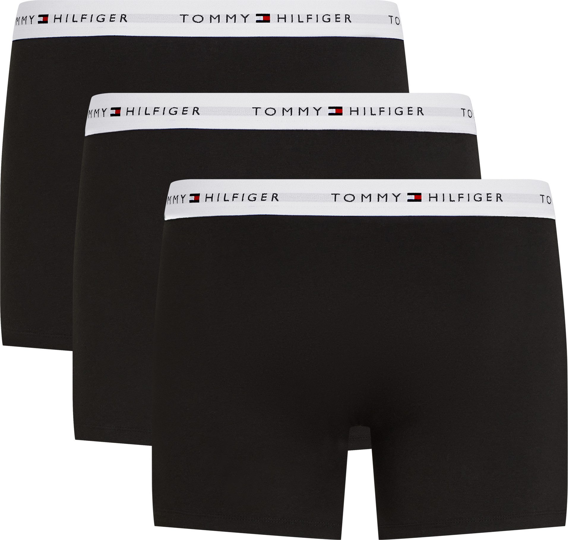 Tommy Hilfiger Underwear Boxershorts 3P BOXER BRIEF WB (Packung, 3-St., 3er-Pack) mit kontrastfarbenem Logobund