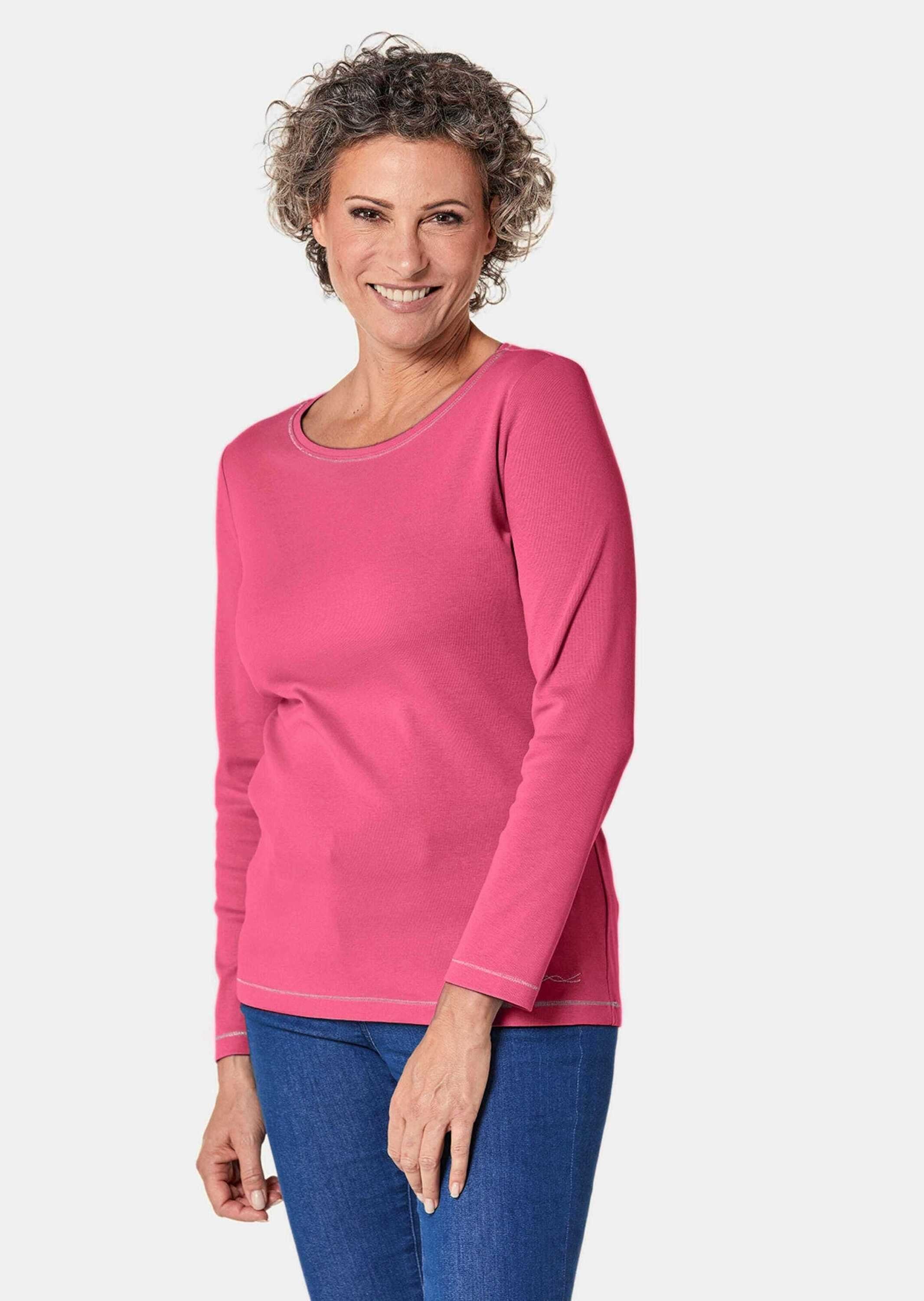 GOLDNER T-Shirt Kurzgröße: Basic T-Shirt aus reiner Baumwolle