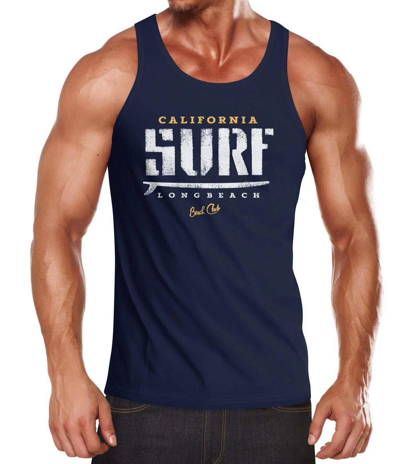 Neverless Tanktop Herren Tank-Top Surf Druck günstig online kaufen